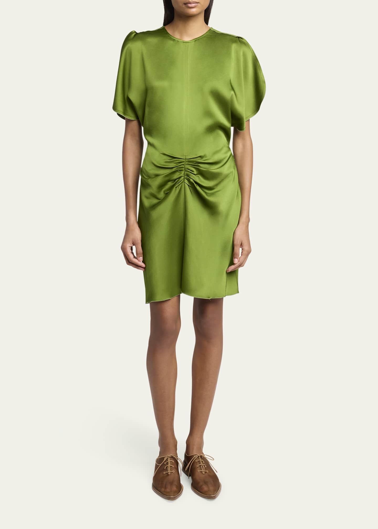 Victoria Beckham Gathered Waist Mini Dress Image 2 of 5
