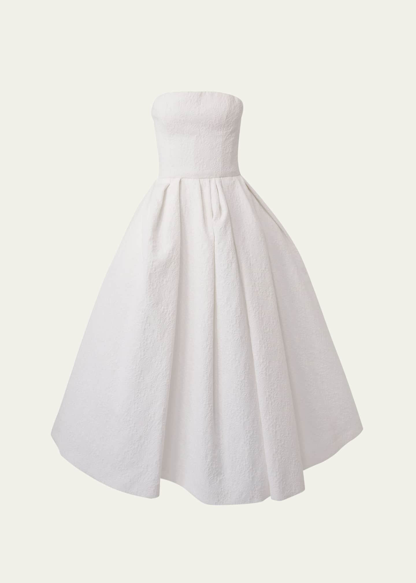 Carolina Herrera Strapless Full Midi Dress Image 1 of 3
