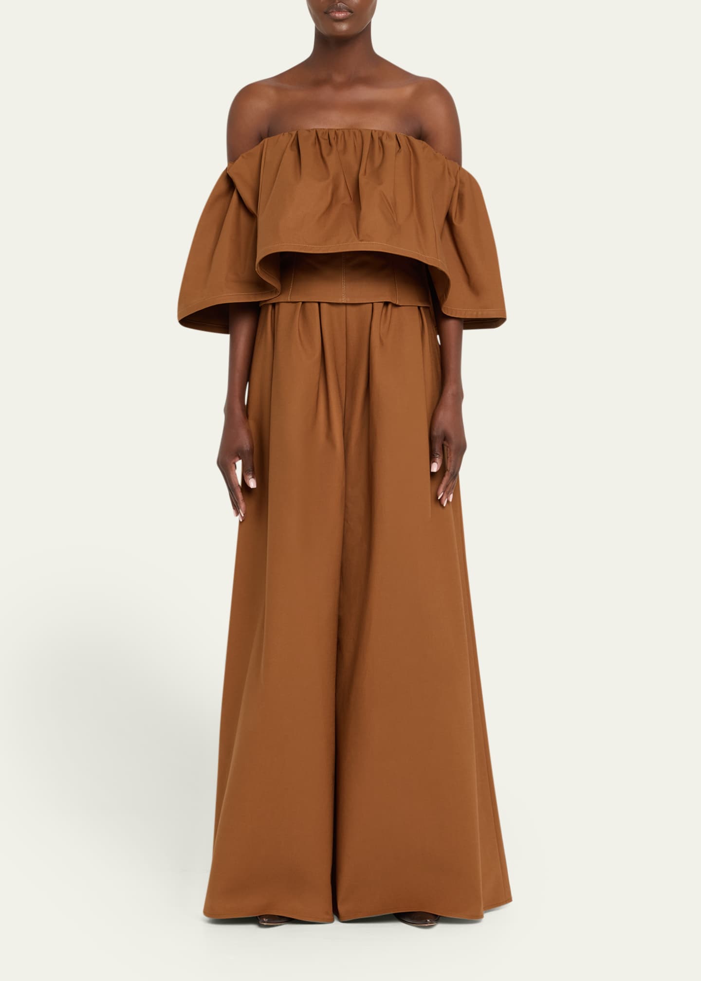 Carolina Herrera Ruffle Off-The-Shoulder Top Image 2 of 5