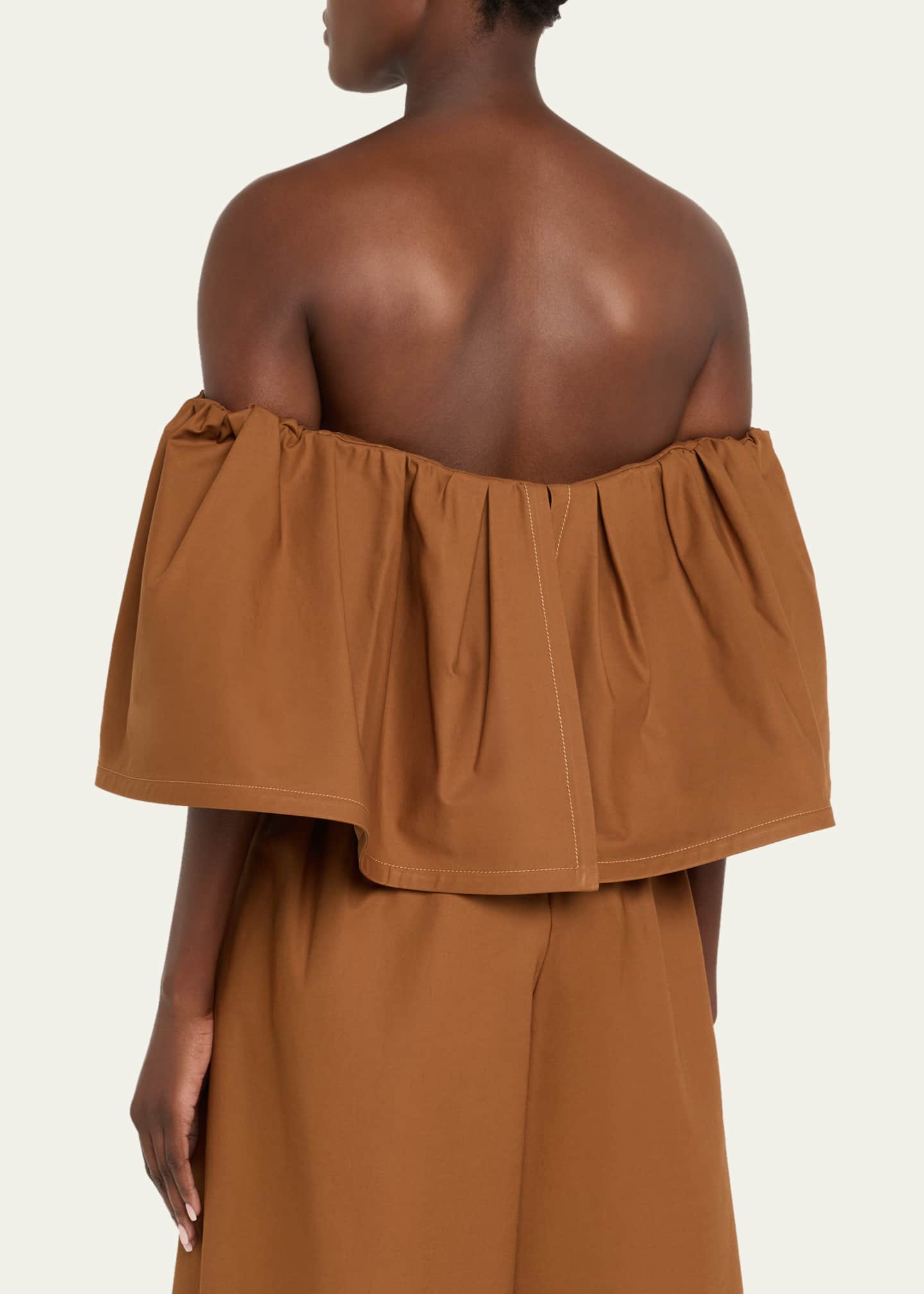 Carolina Herrera Ruffle Off-The-Shoulder Top Image 3 of 5