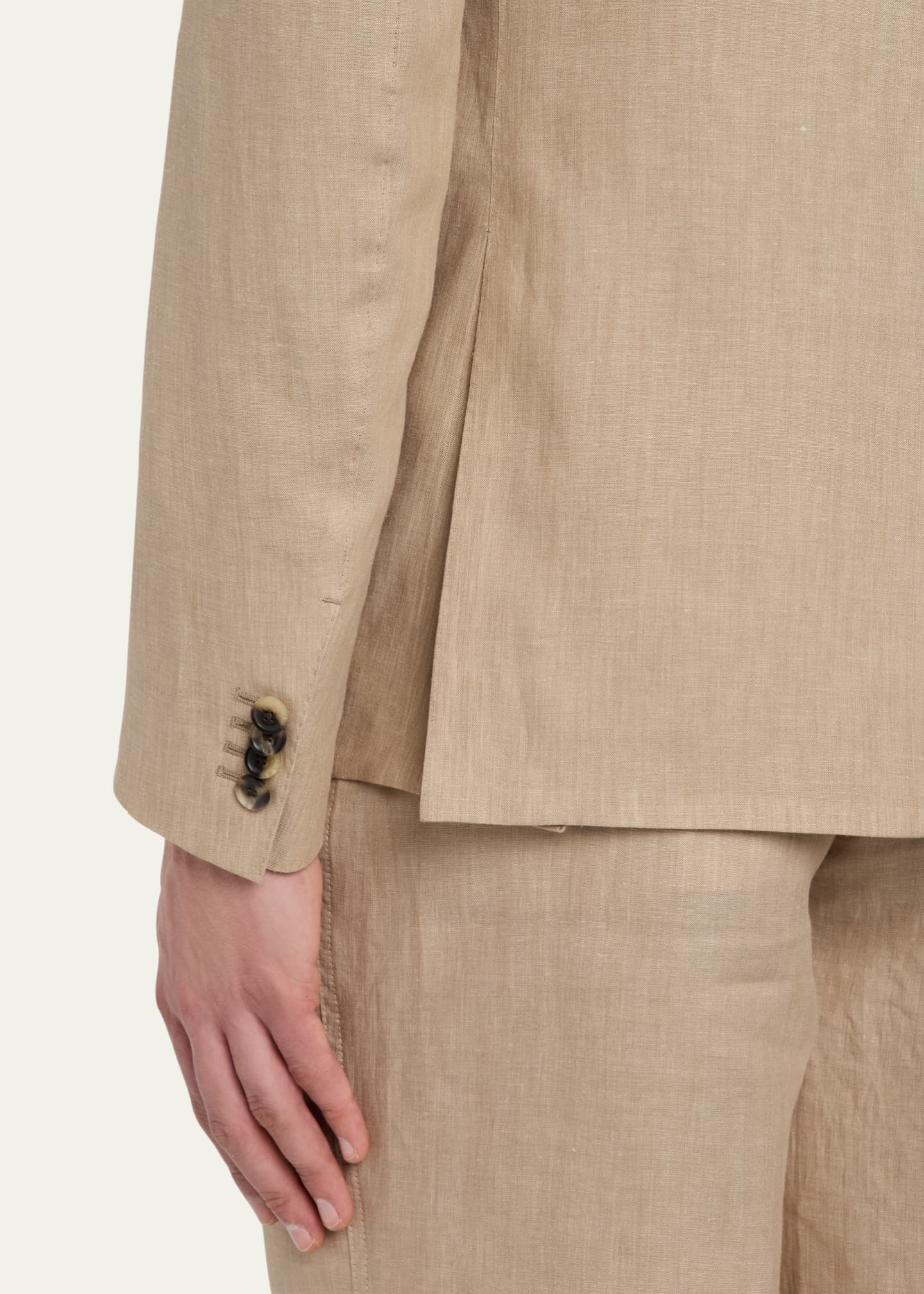 Loro Piana Men's Torino Linen Single-Breasted Sport Coat Image 8 of 8