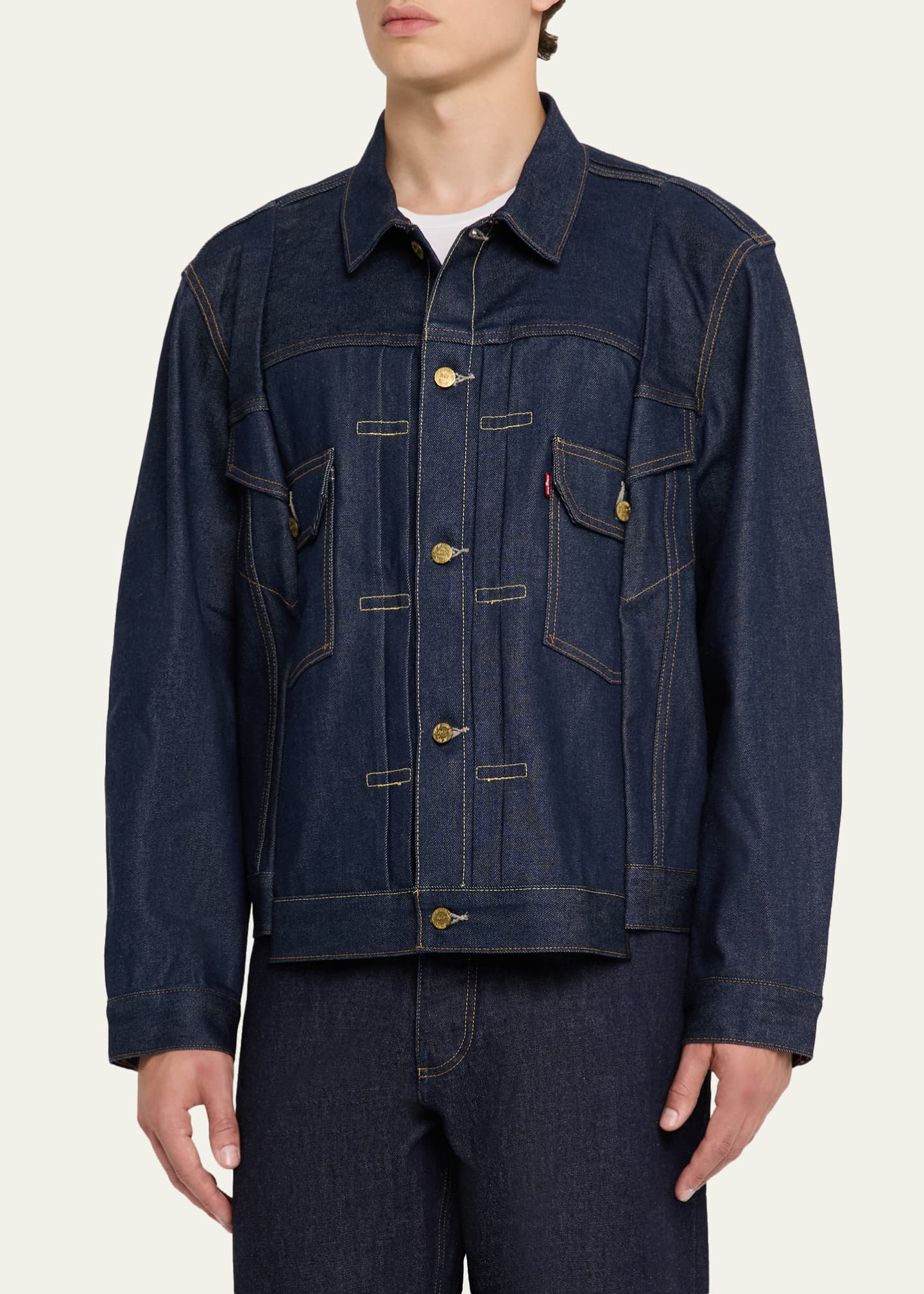 SACAI x Levi's® Men's Dark Wash Denim Trucker Jacket