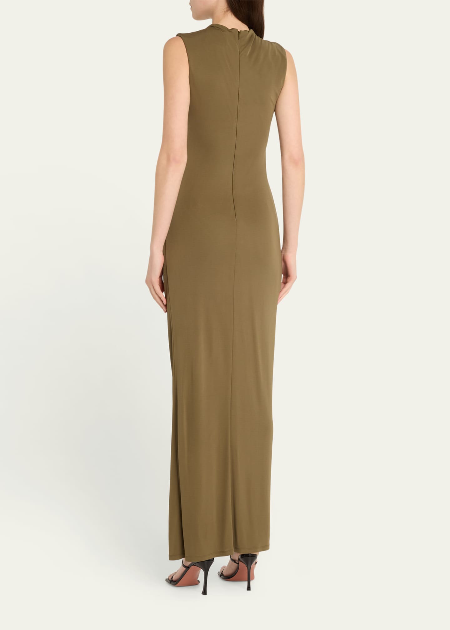 Roland Mouret Sleeveless Viscose Knit Maxi Dress with Buckle - Bergdorf ...
