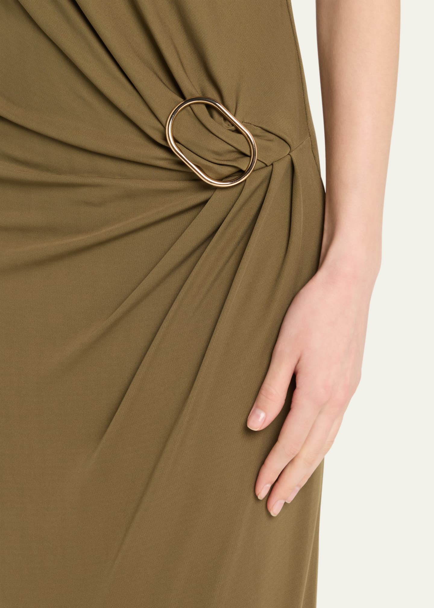 Roland Mouret Sleeveless Viscose Knit Maxi Dress with Buckle - Bergdorf ...