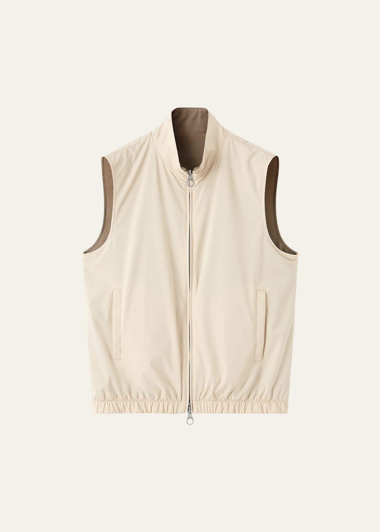 Loro Piana Men's Microfiber/Wool Reversible Zip Vest - Bergdorf