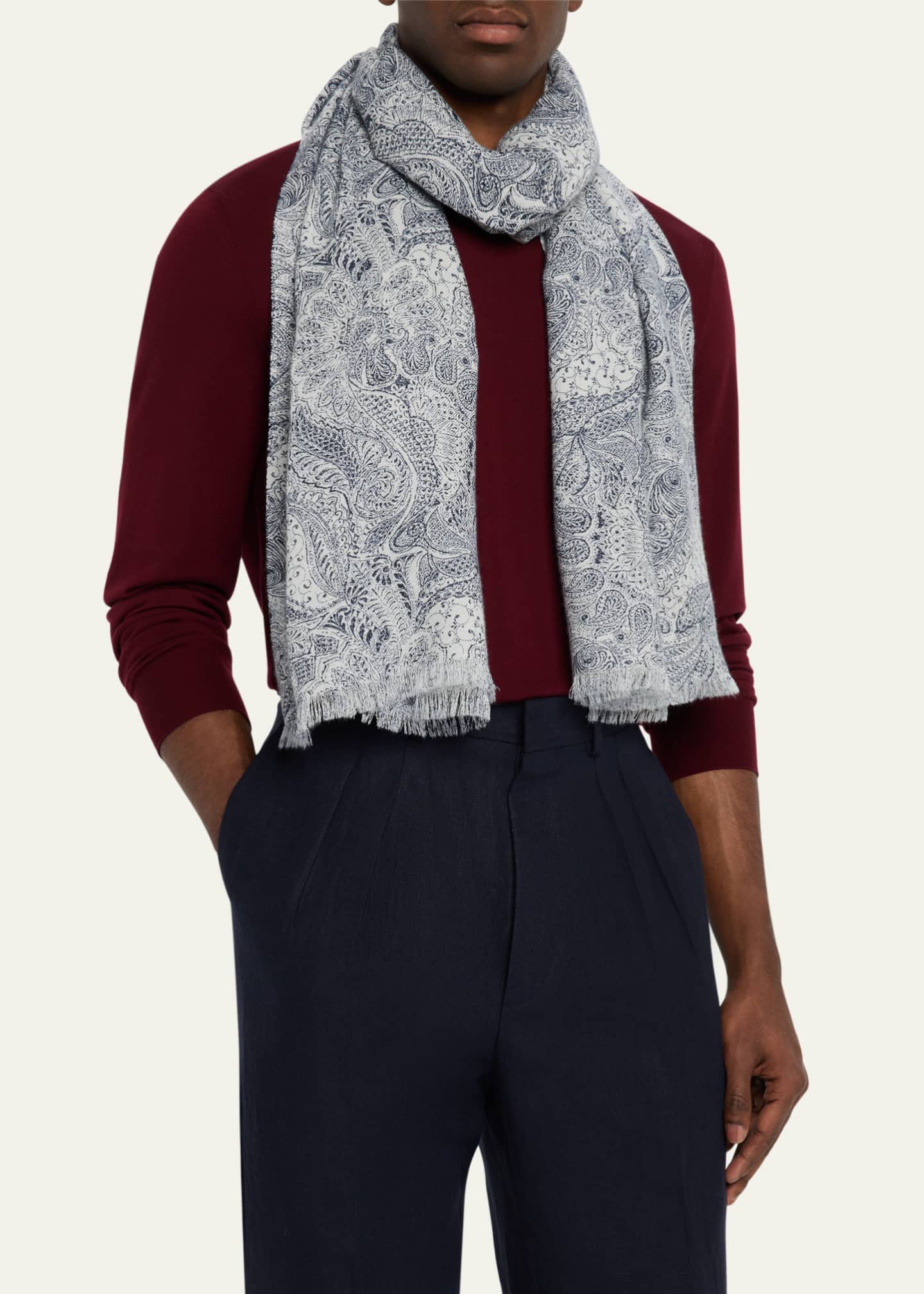 Loro Piana Men's Swindon Cashmere Scarf - Bergdorf Goodman
