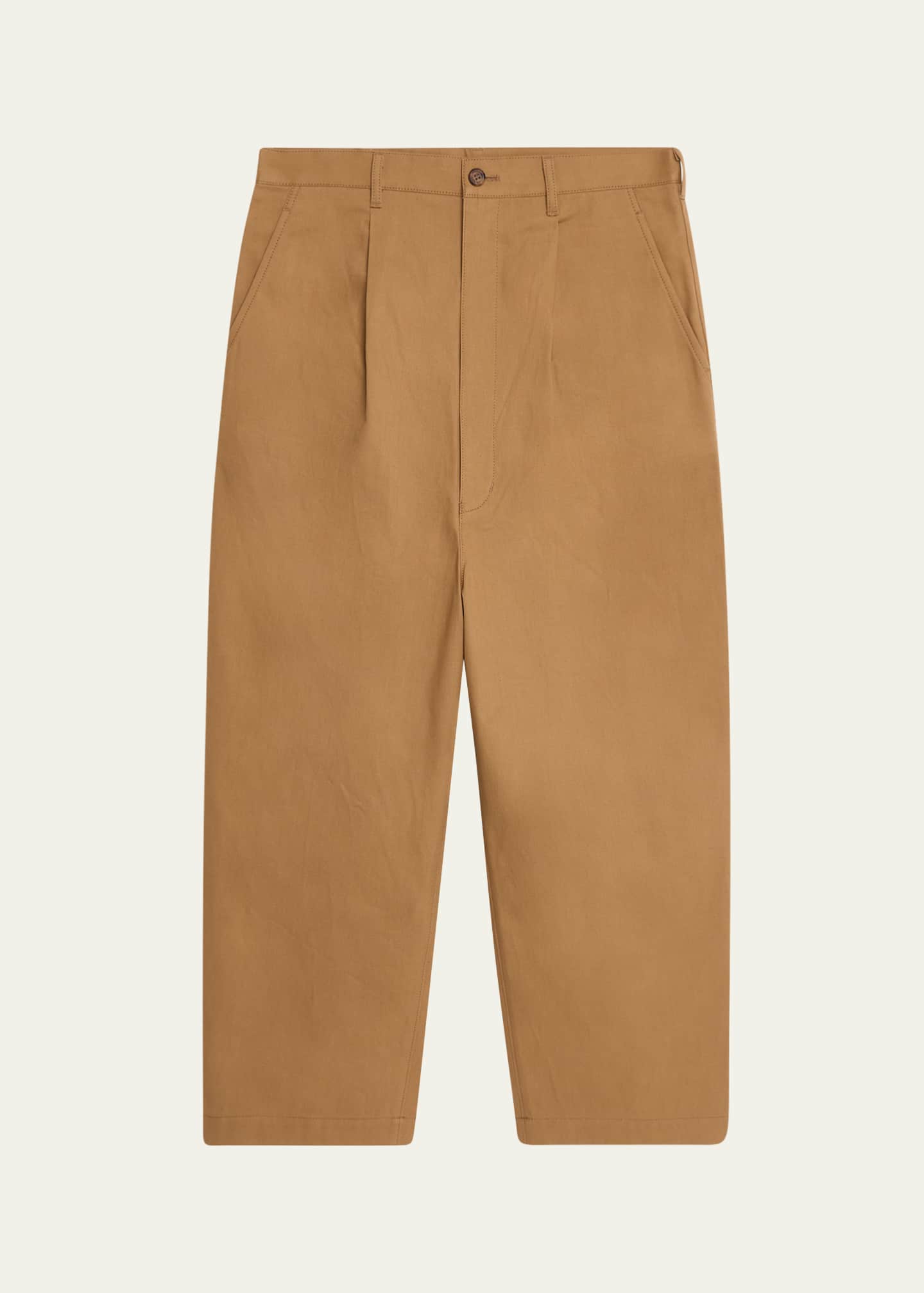 CDG HOMME Men's Cotton Serge Drop-Crotch Trousers Image 1 of 5