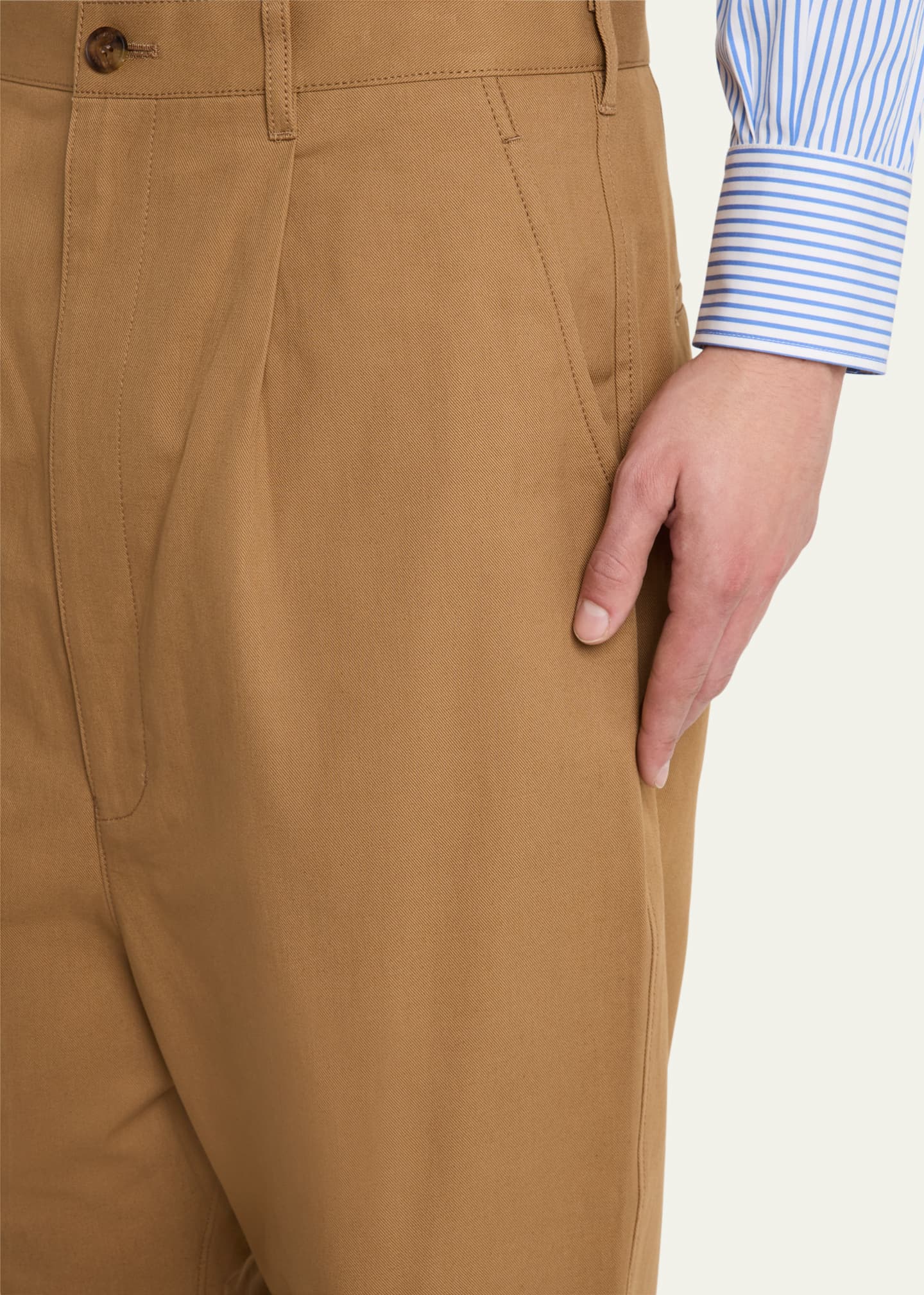 CDG HOMME Men's Cotton Serge Drop-Crotch Trousers Image 5 of 5