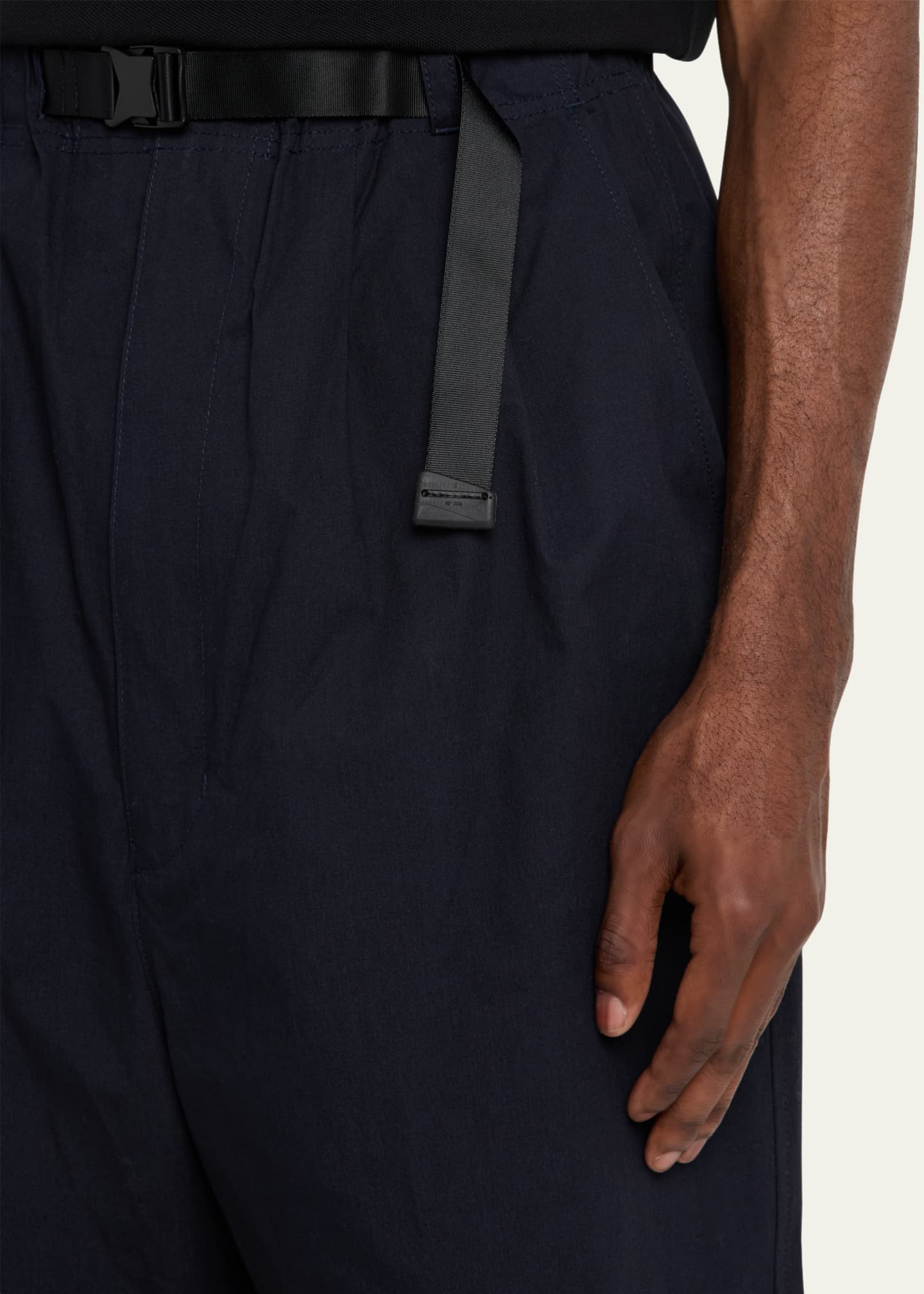 CDG HOMME Men's Oxford Belted Pleated Pants Image 5 of 5