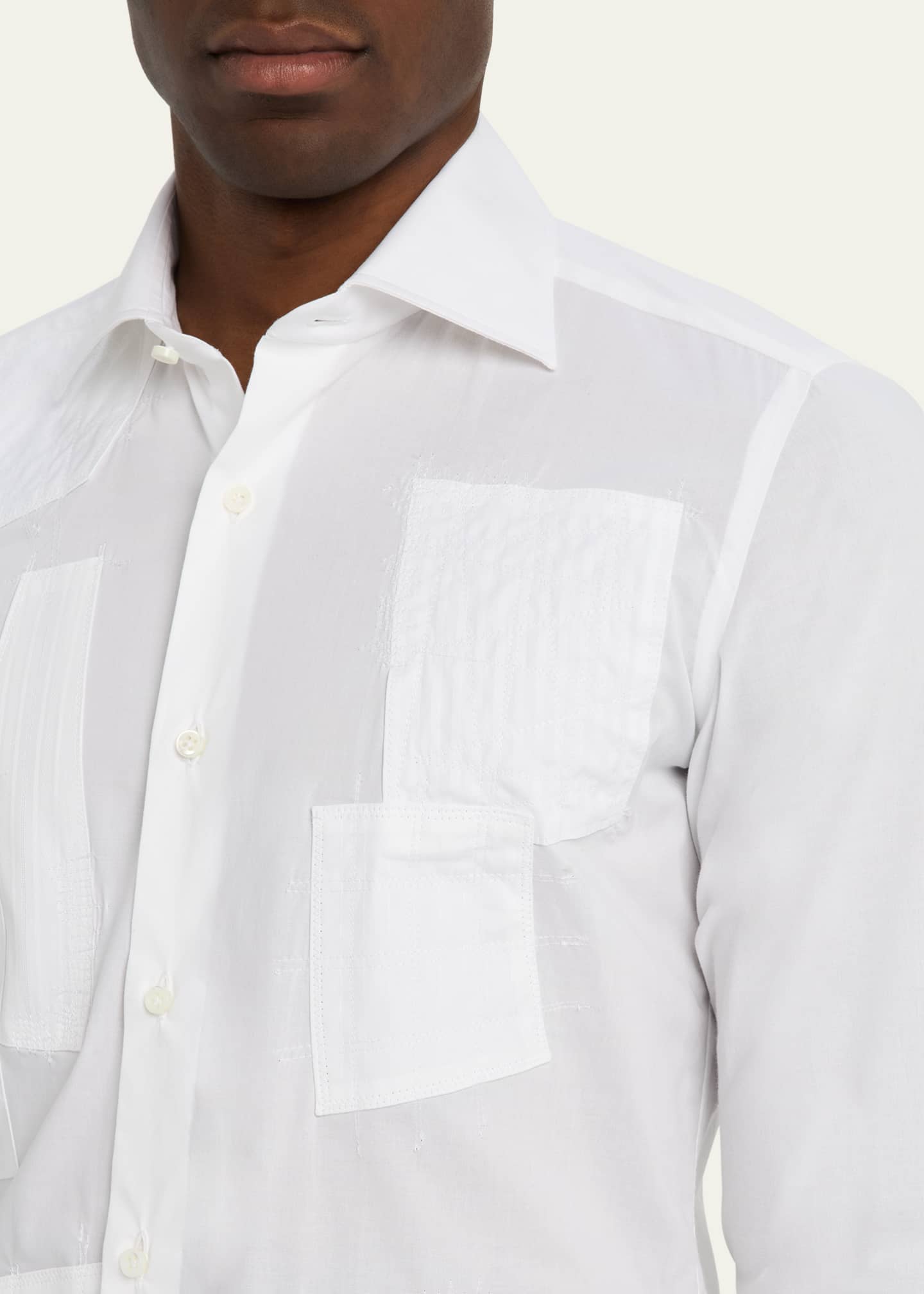 Junya Watanabe Men White Poplin Junya Watanabe X Maison Kitsune Shirt