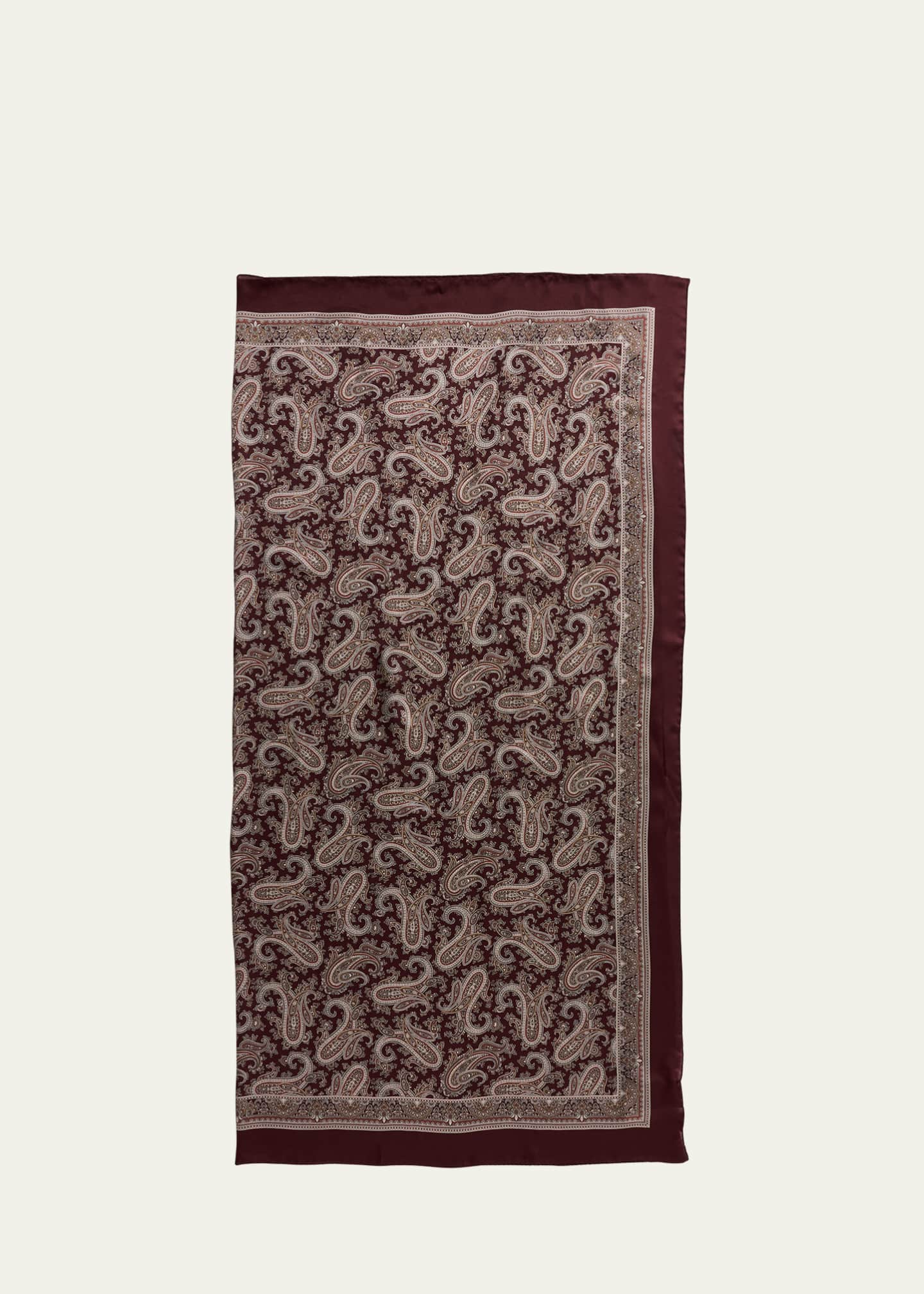 Saint Laurent Paisley Silk Charmeuse Scarf Image 1 of 4