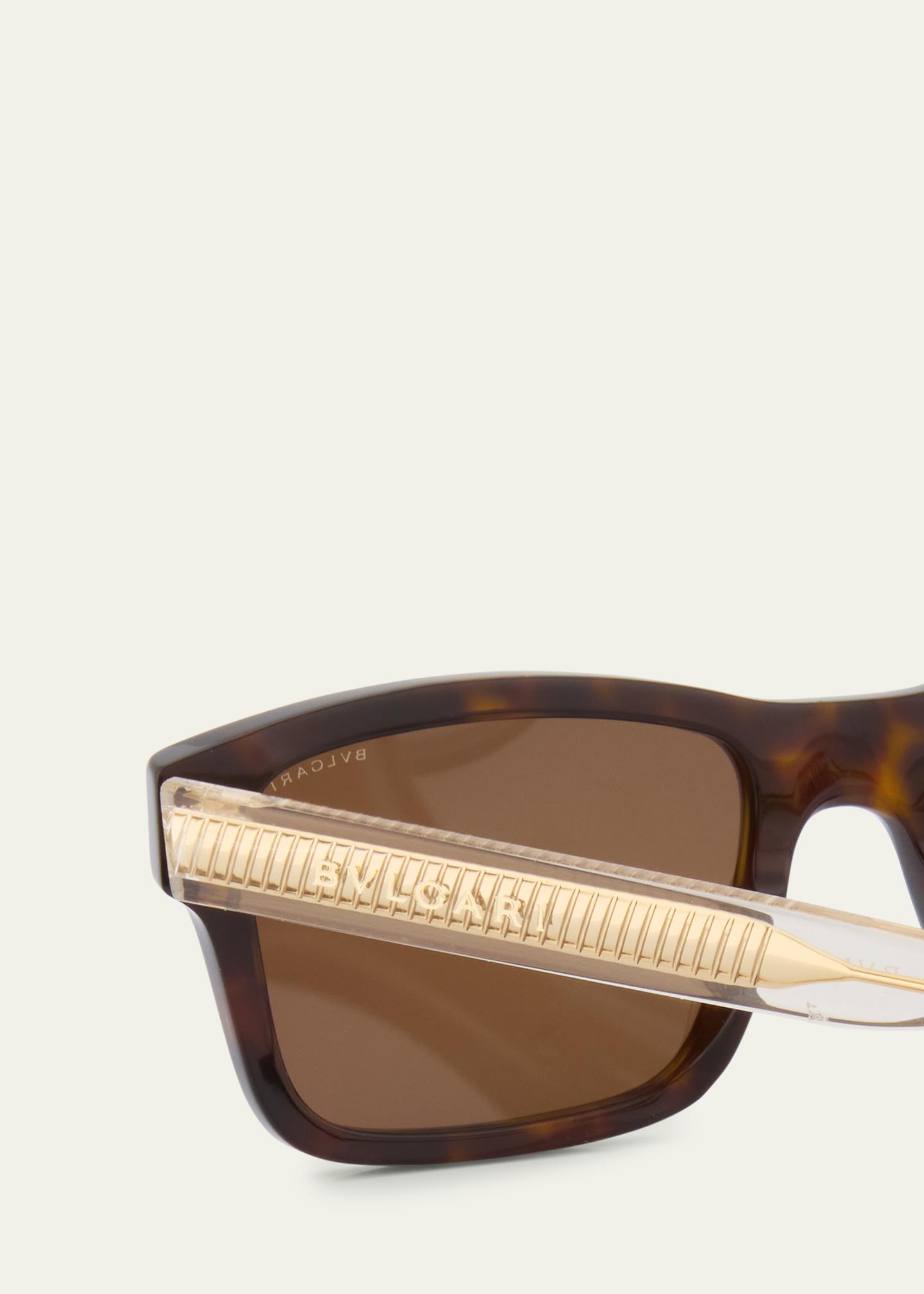 Bvlgari Women\'s Tubogas Brown Gradient Sunglasses Amazon.com: Sunglasses Bvlgari BV 8198 B 544113 Dark Havana  main image 3