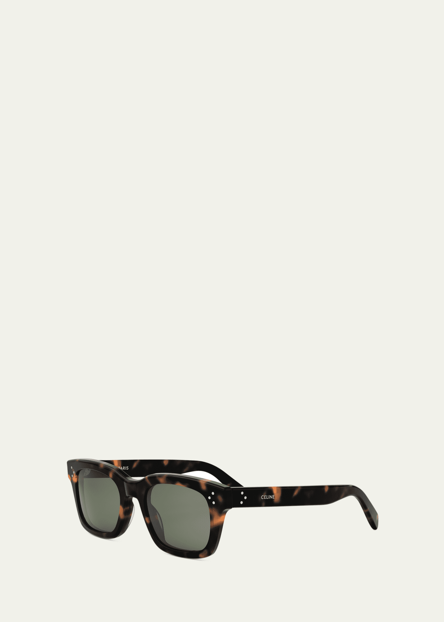 Celine Men's Three Dots Acetate and Nylon Square Sunglasses Image 2 of 3