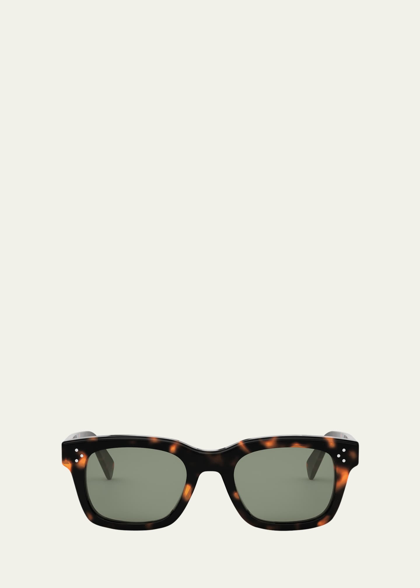 Celine Men's Three Dots Acetate and Nylon Square Sunglasses Image 1 of 3