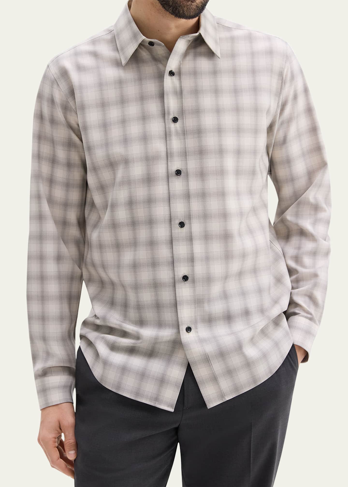 Theory Men's Irving Check Sport Shirt Image 4 of 4