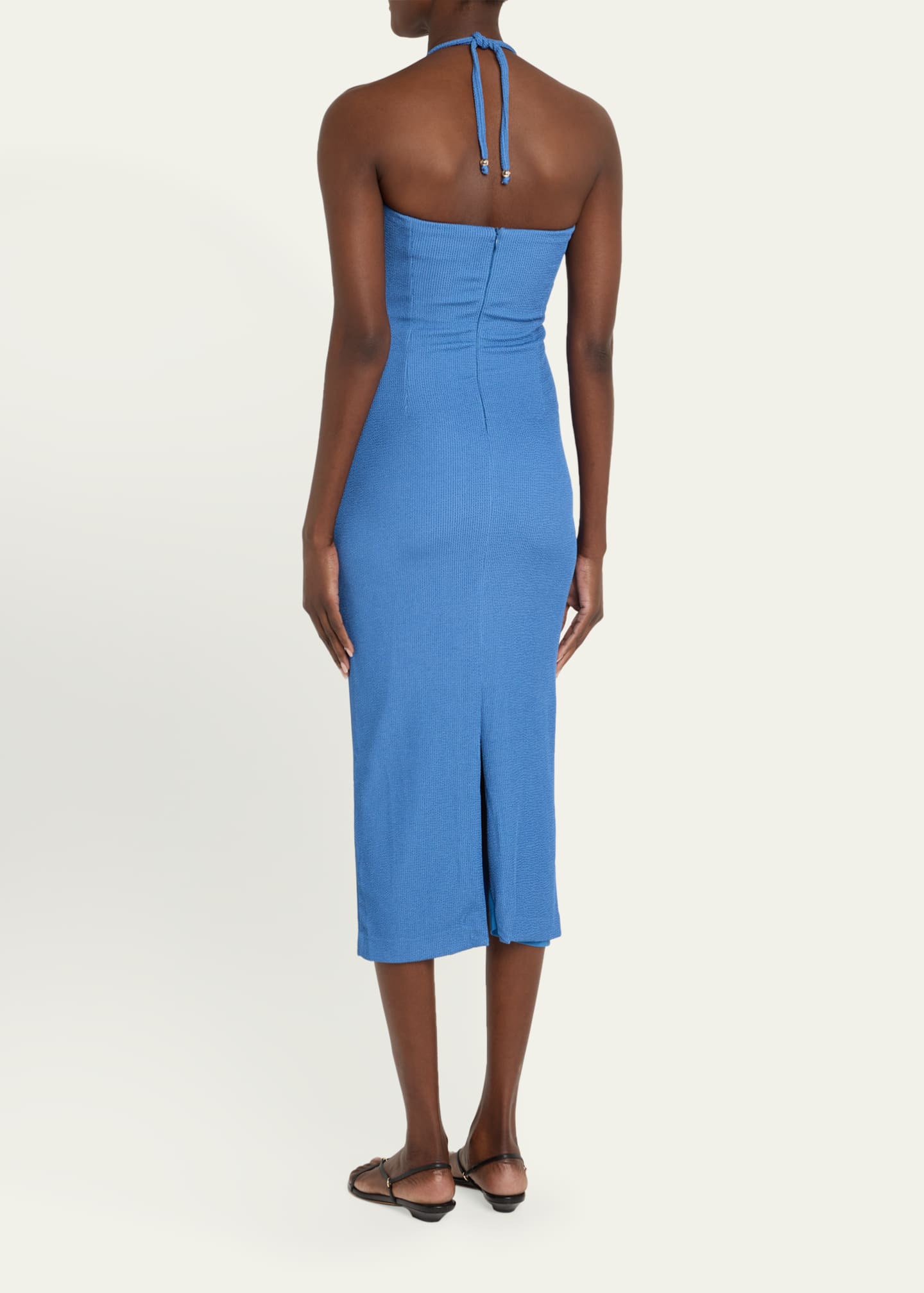 PatBO Merian Knit Halter Midi Dress Image 3 of 5