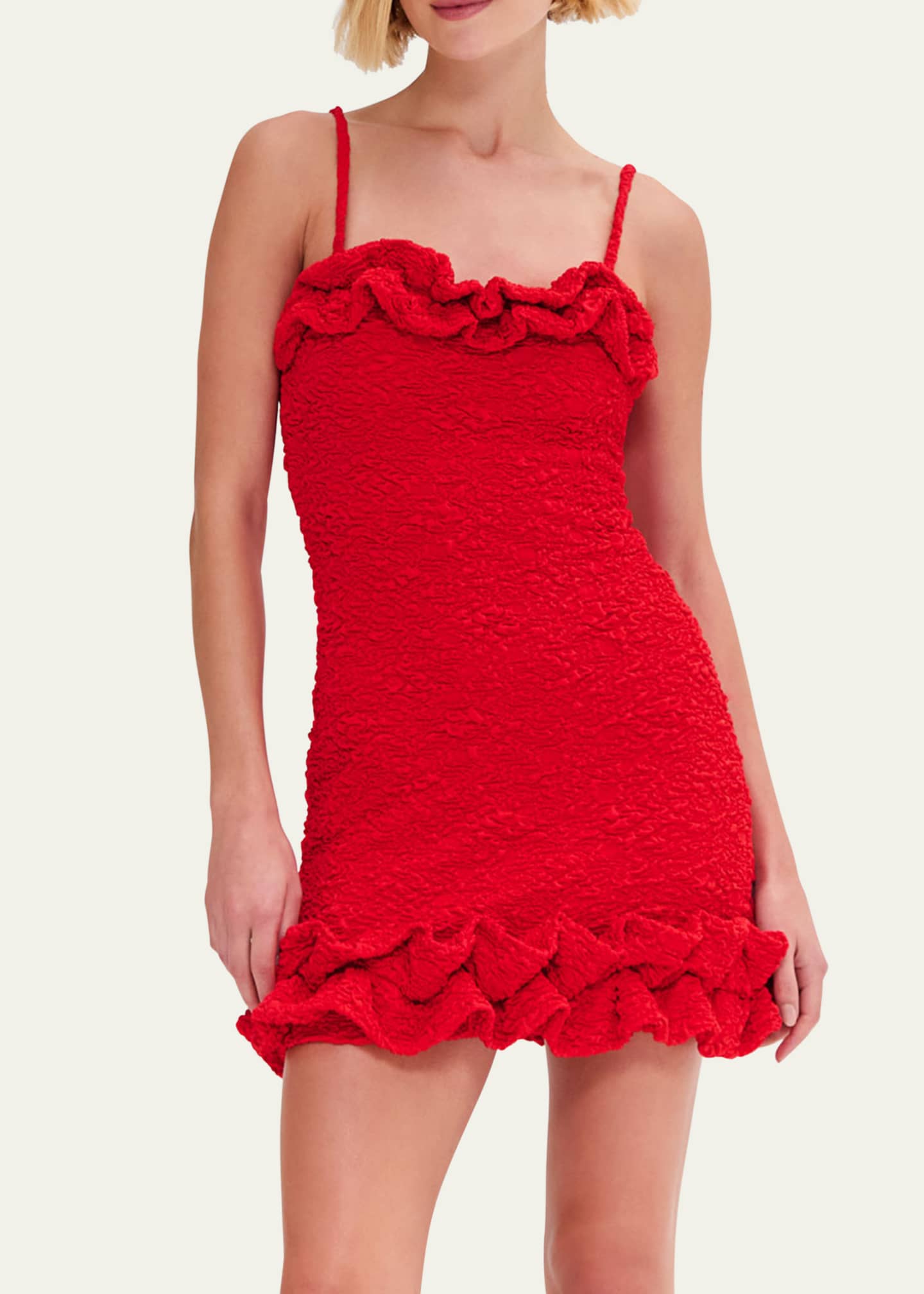 PatBO Papillon Jacquard Flutter Mini Dress Image 4 of 4