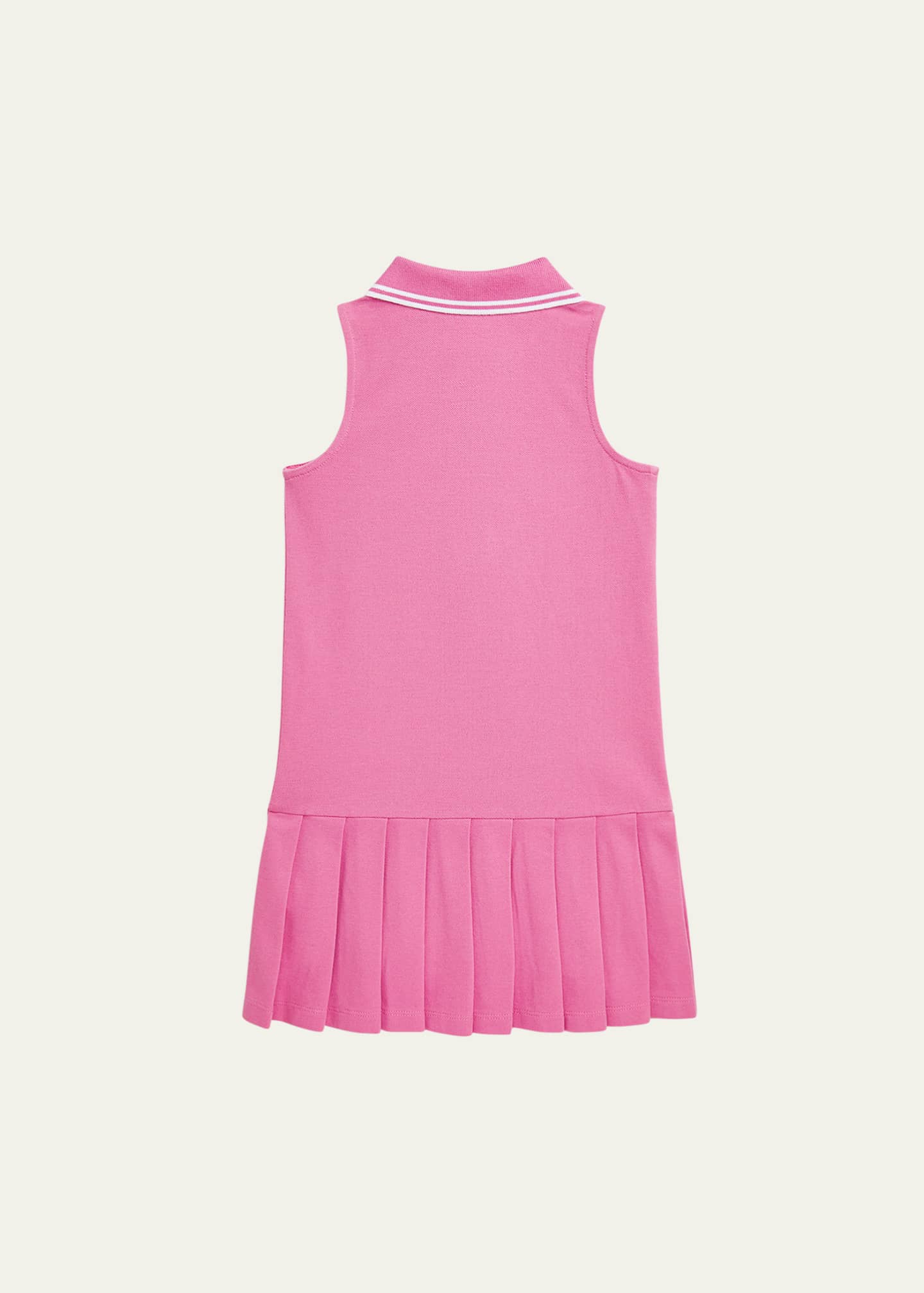 Ralph Lauren Childrenswear Girl's Pony Embroidered Pleated Tennis Dress, Size 2-6X Image 2 of 2
