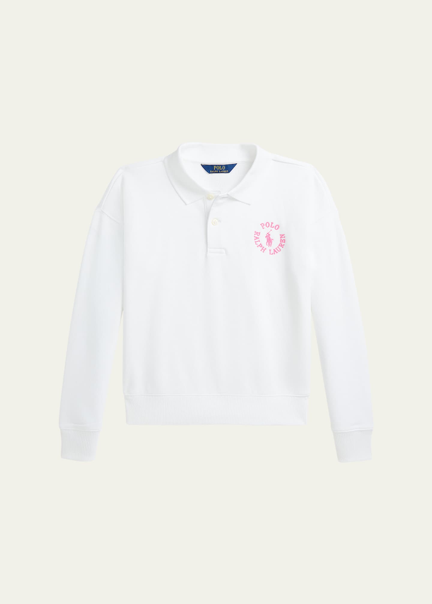Ralph Lauren Childrenswear Girl's Polo Embroidered Sweatshirt, Size S-XL Image 1 of 2