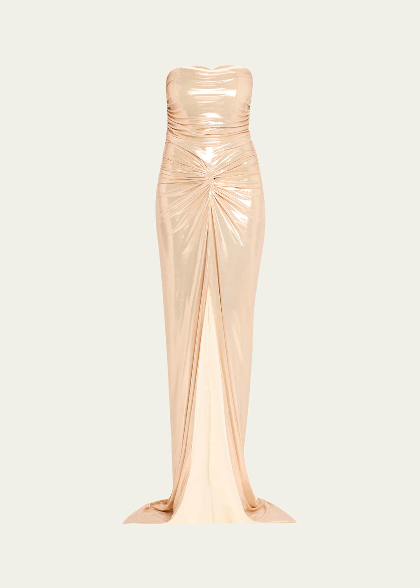 Retrofete Maytal Metallic Strapless Gown Image 1 of 5
