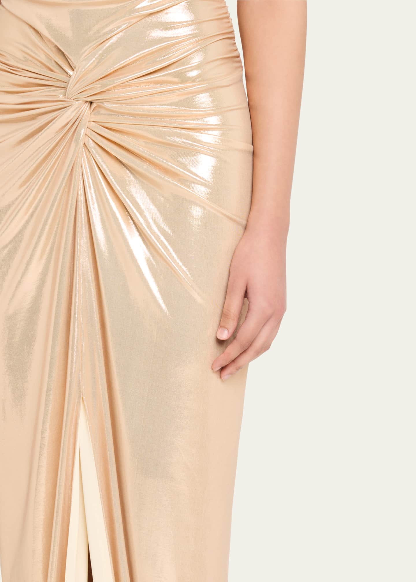 Retrofete Maytal Metallic Strapless Gown Image 5 of 5