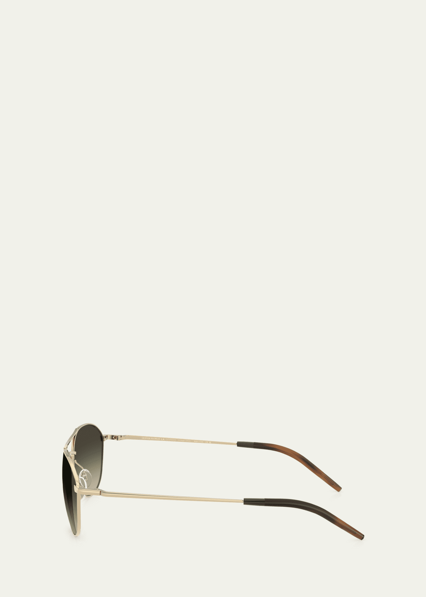 Oliver Peoples Aero II Steel Aviator Sunglasses Image 3 of 3