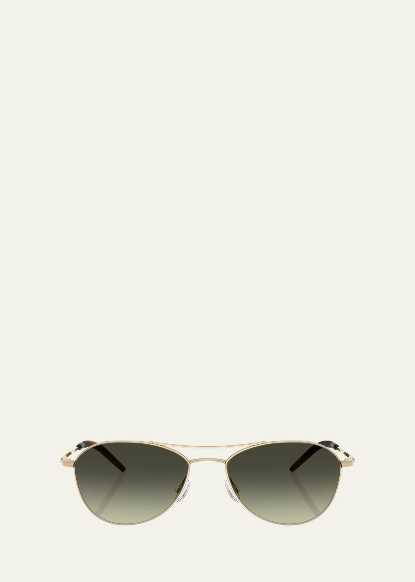 Oliver Peoples Aero II Steel Aviator Sunglasses Image 1 of 3