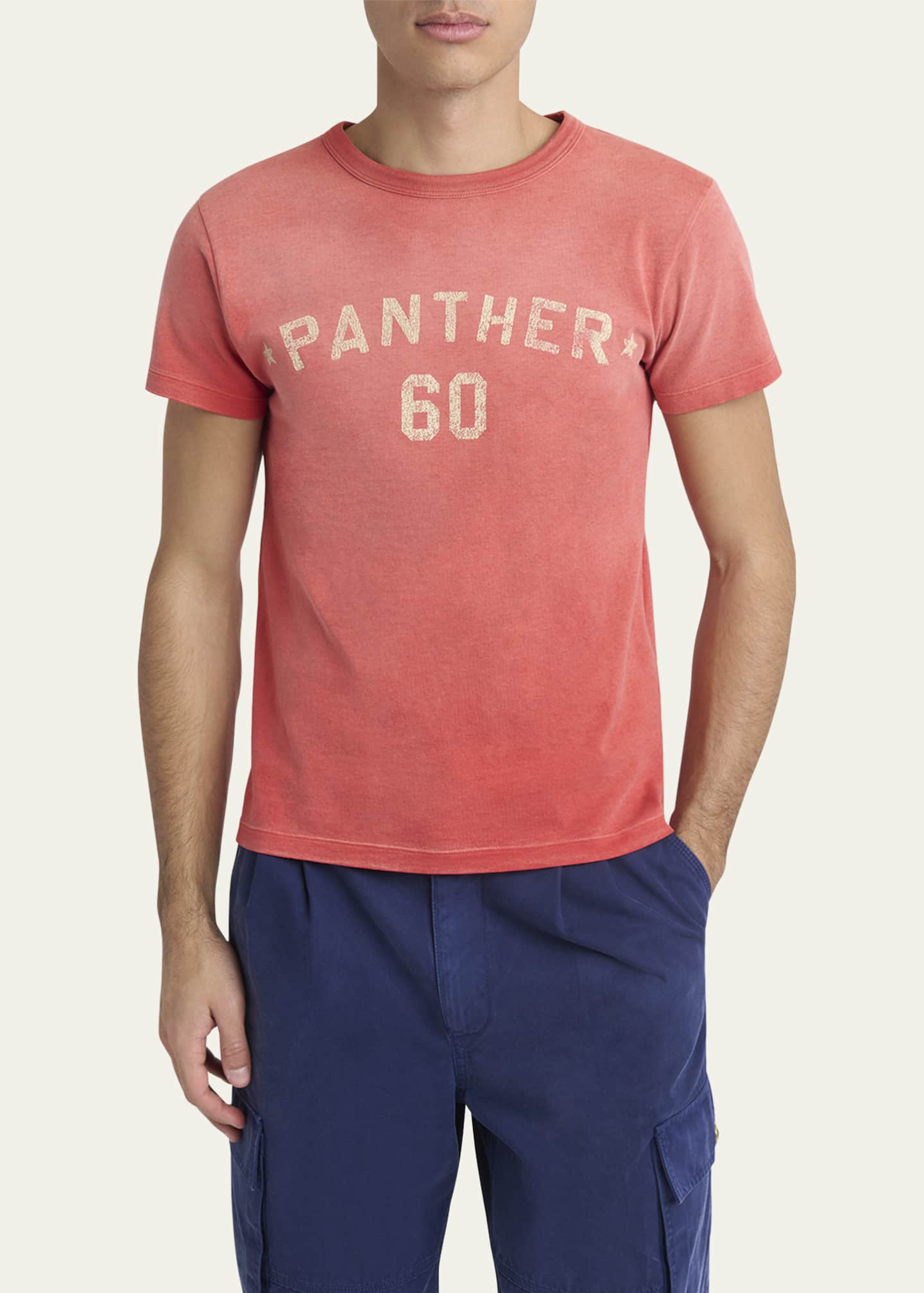 Valentino Garavani Men's Washed Chez Valentino Crewneck T-Shirt Image 4 of 5