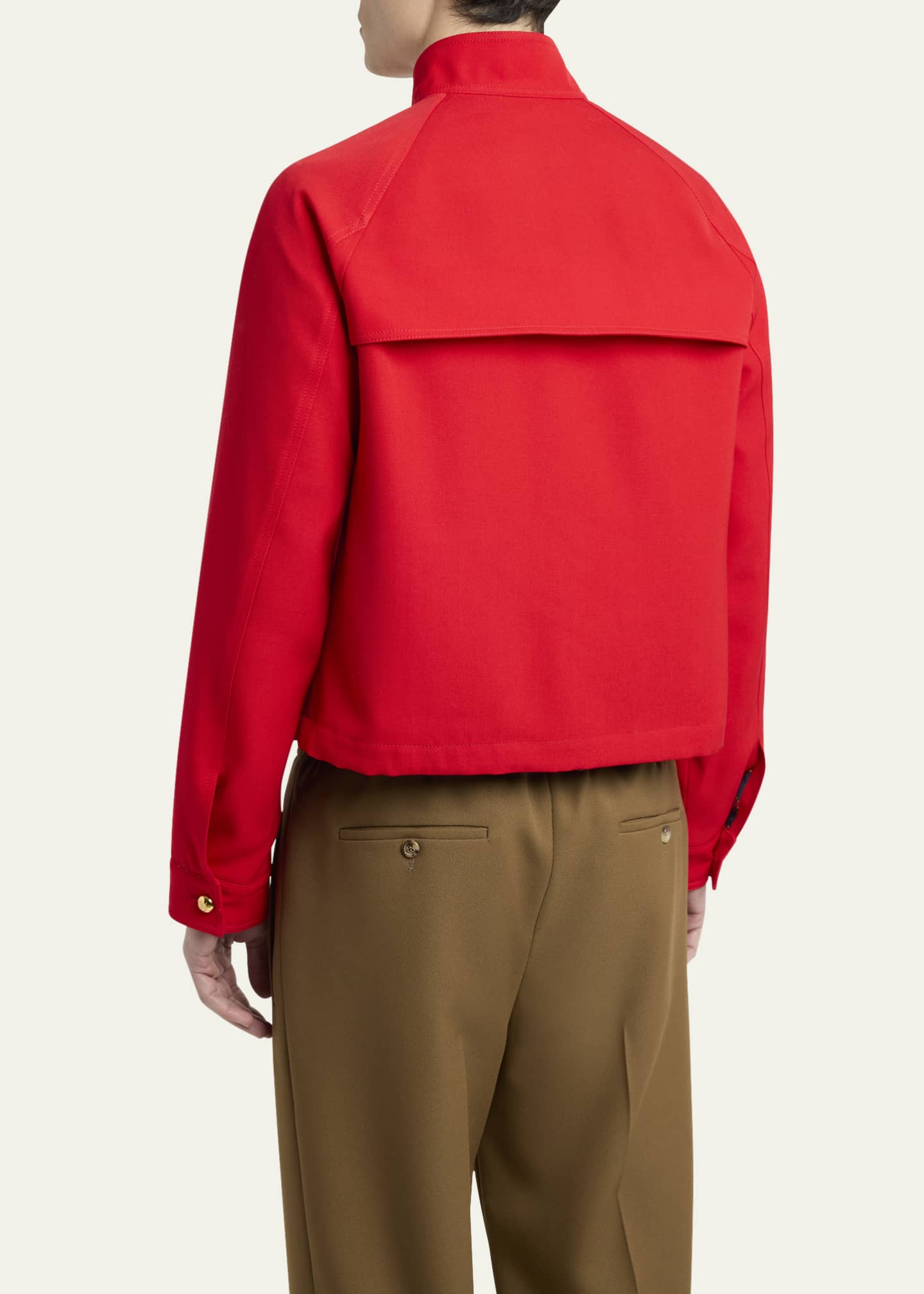 Valentino Garavani Men's Harrington Wool Full-Zip Blouson Image 3 of 5