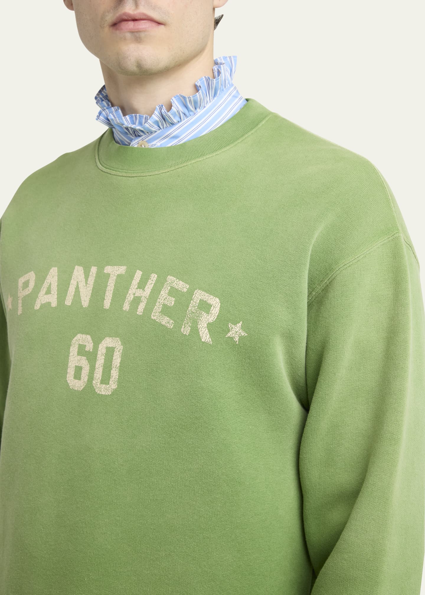 Valentino Garavani Men's Faded Cotton Chez Valentino Sweatshirt Image 5 of 5