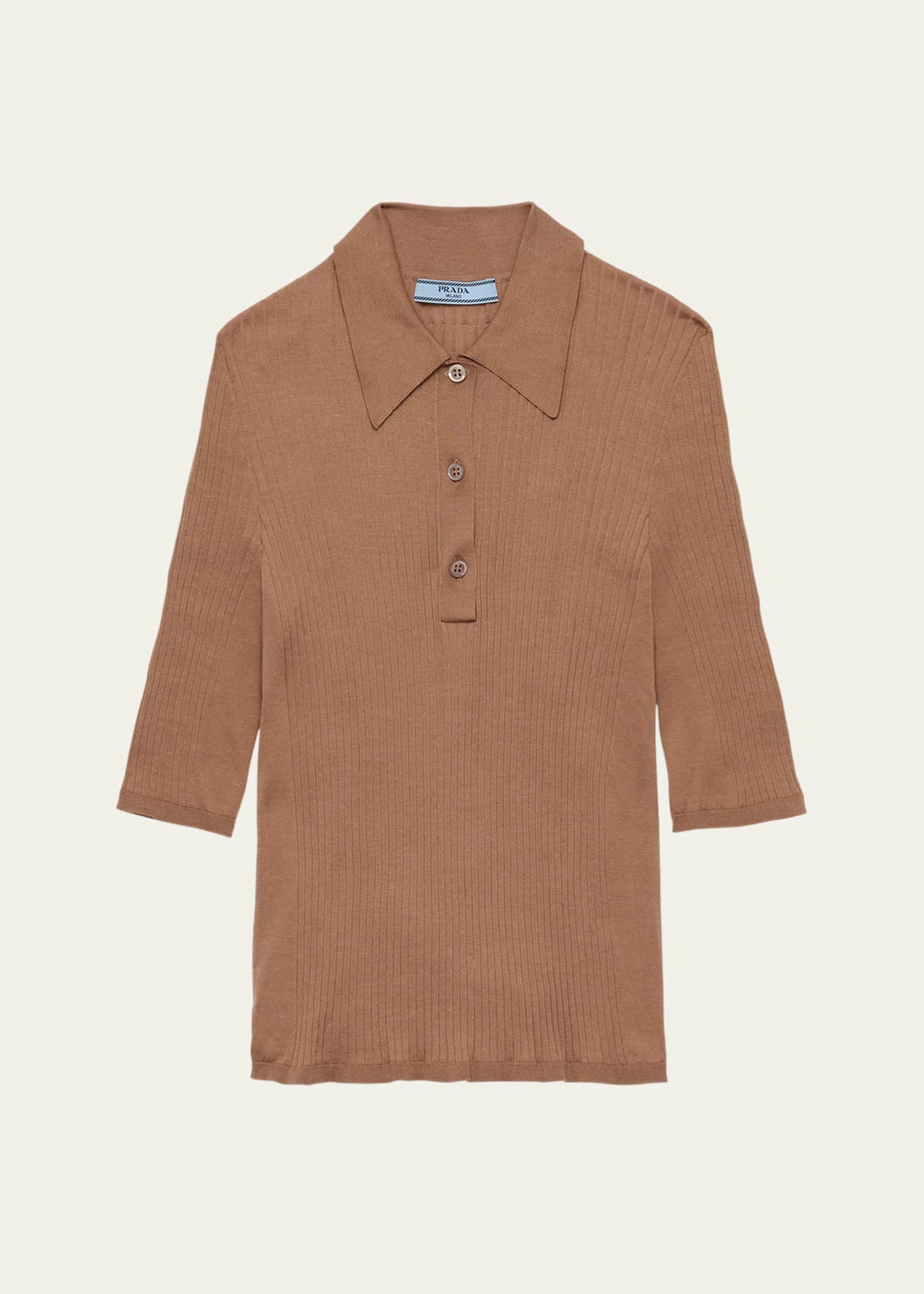 アテッサ新作モデル Cotton Fitted Polo Prada Knit Goodman Bergdorf - Sweater トップス
