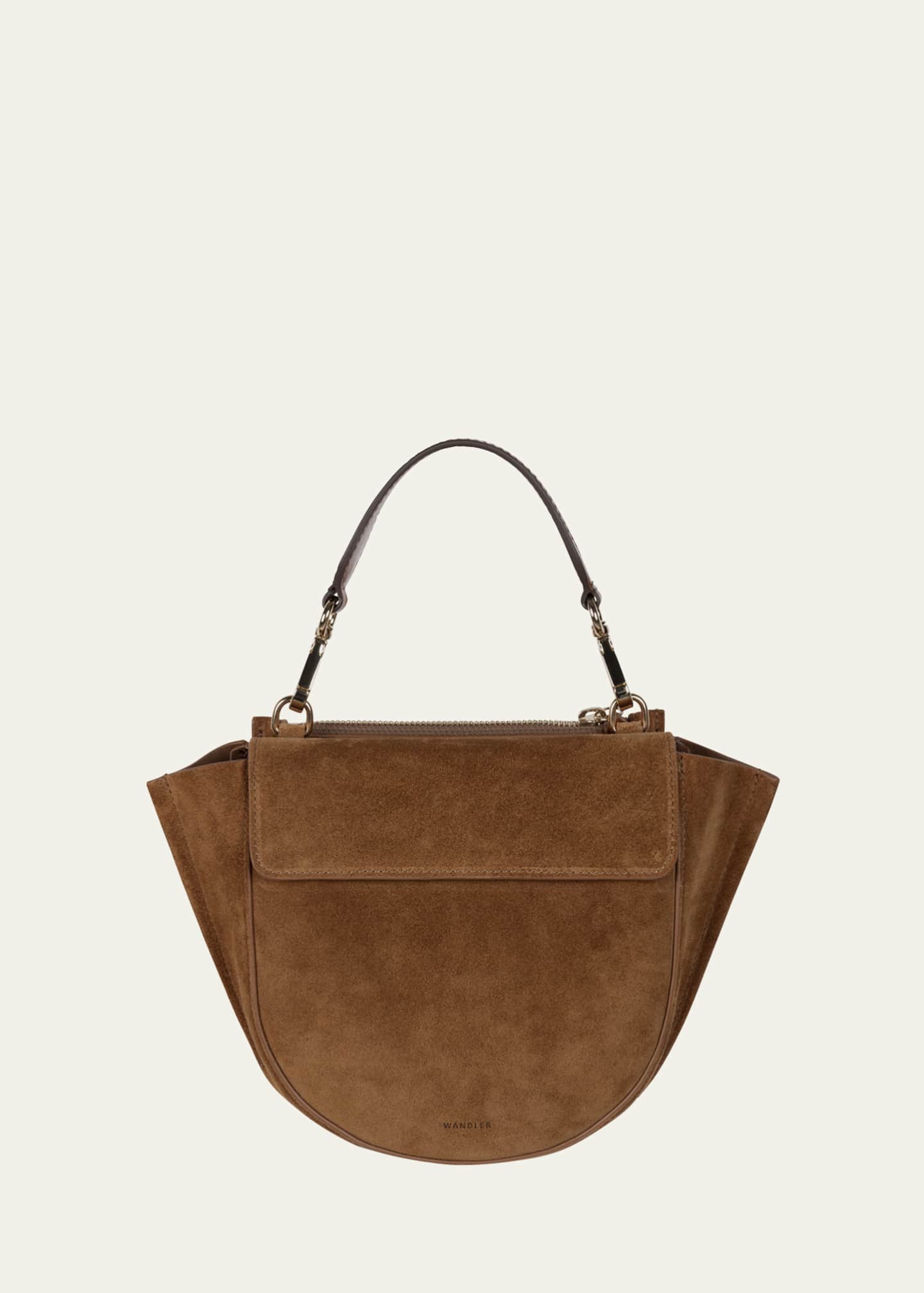 Wandler Hortensia Mini Suede Top-Handle Bag