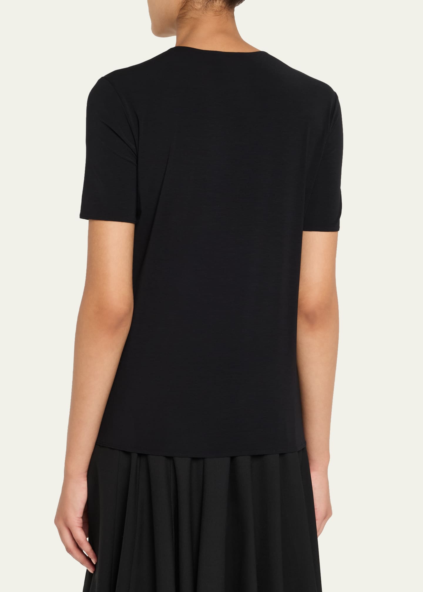 Wolford Pure Jersey Short-Sleeve Crewneck Top Image 3 of 5