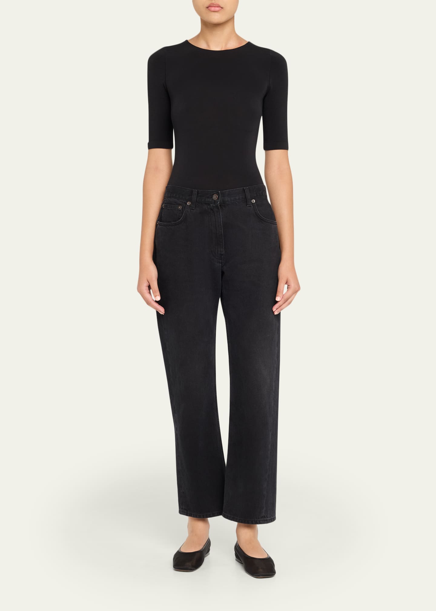 Wolford Bahamas Short-Sleeve Crewneck Bodysuit - Bergdorf Goodman