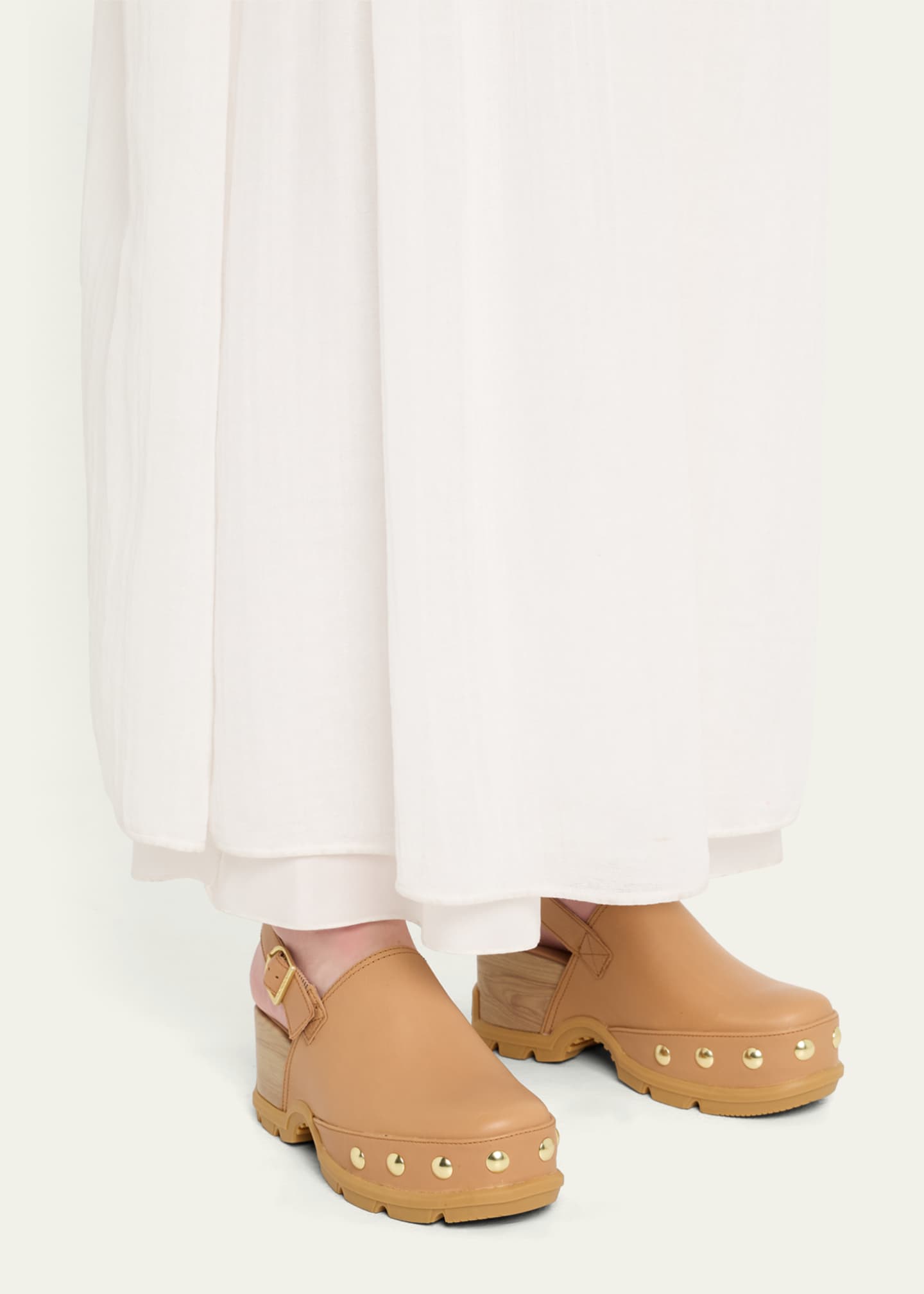Sorel Roman Leather Slingback Platform Clogs Image 2 of 6