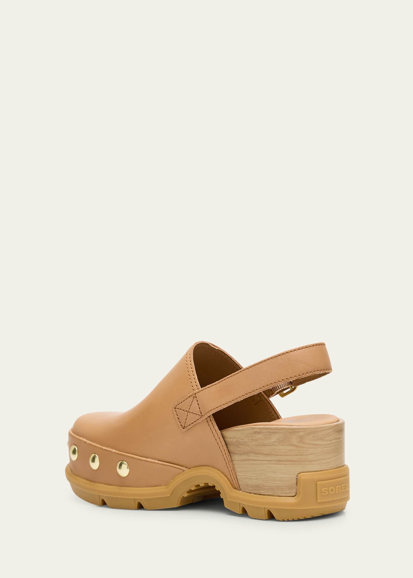 Sorel Roman Leather Slingback Platform Clogs Image 4 of 6