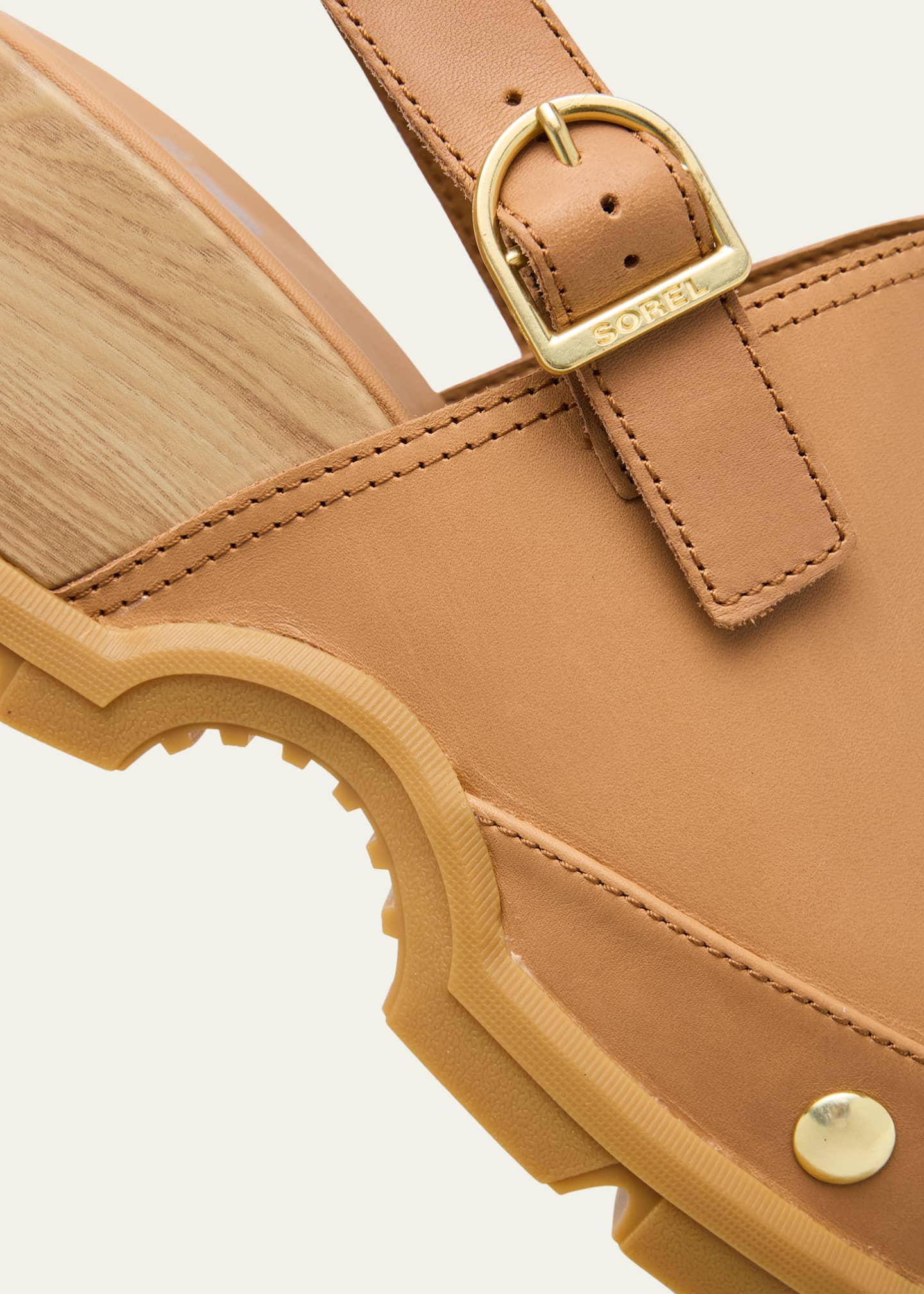 Sorel Roman Leather Slingback Platform Clogs Image 5 of 6
