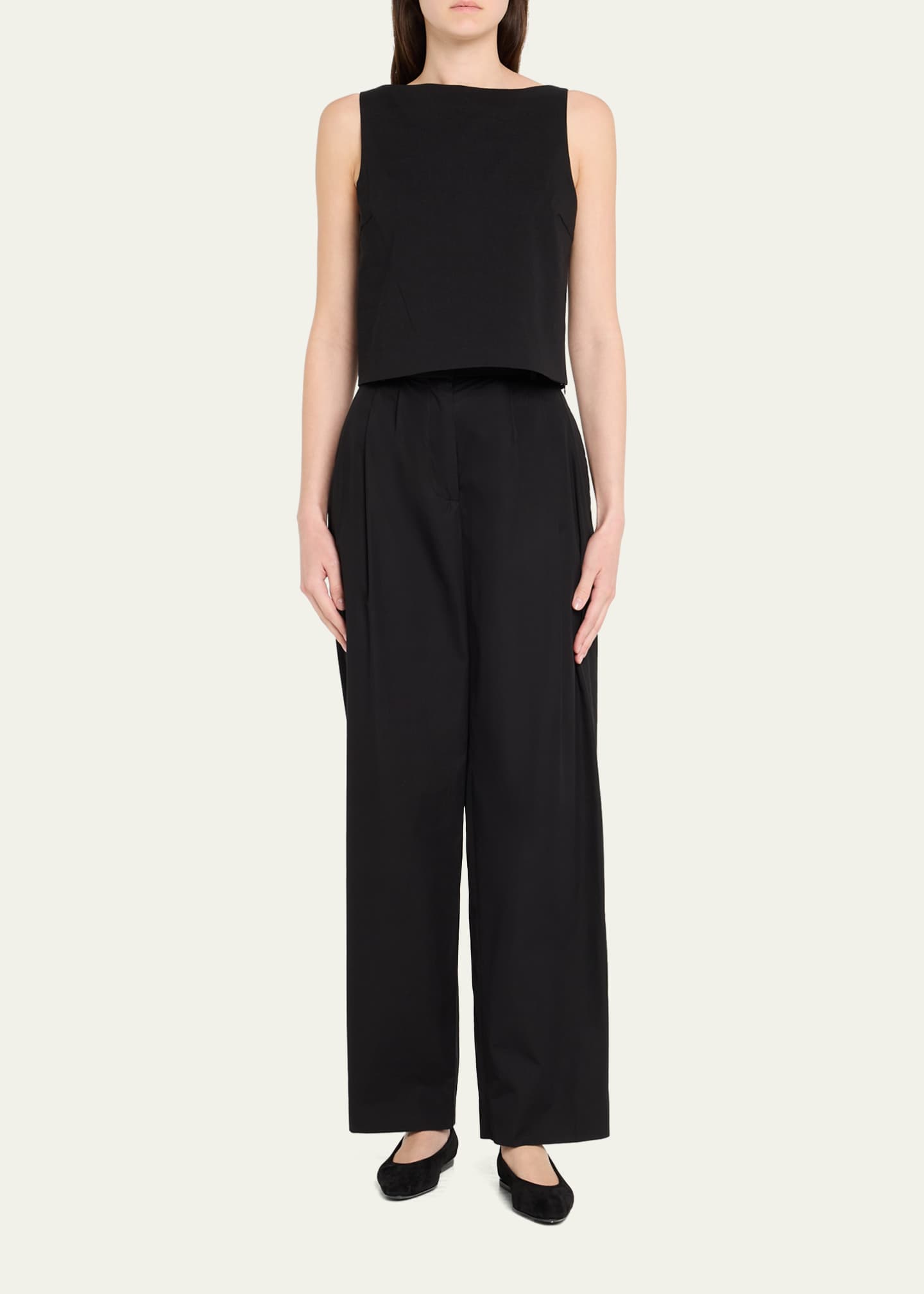 Theory Sleeveless Bateau-Neck Top Image 2 of 5