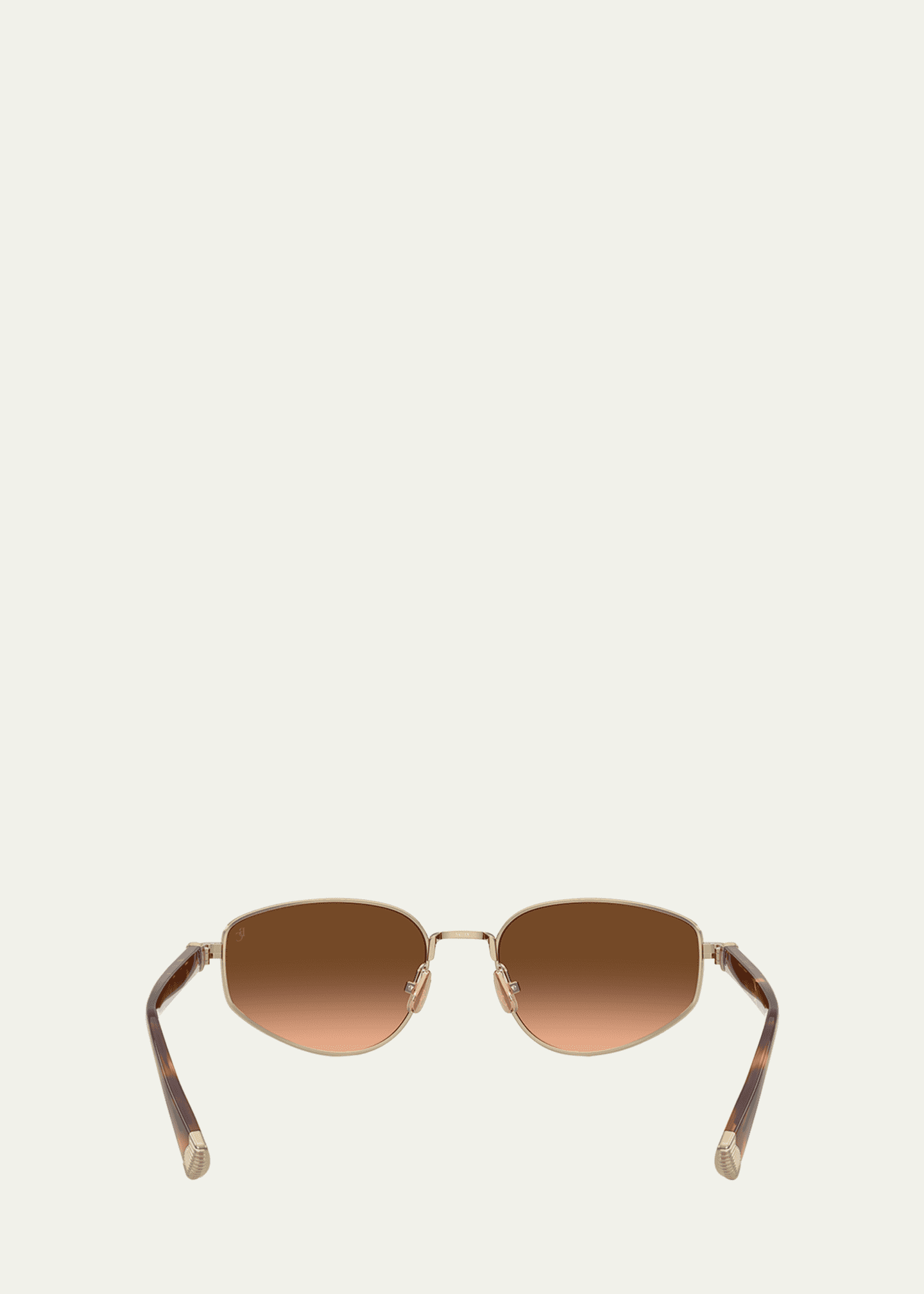 Brunello Cucinelli Titanium Oval Sunglasses - Bergdorf Goodman