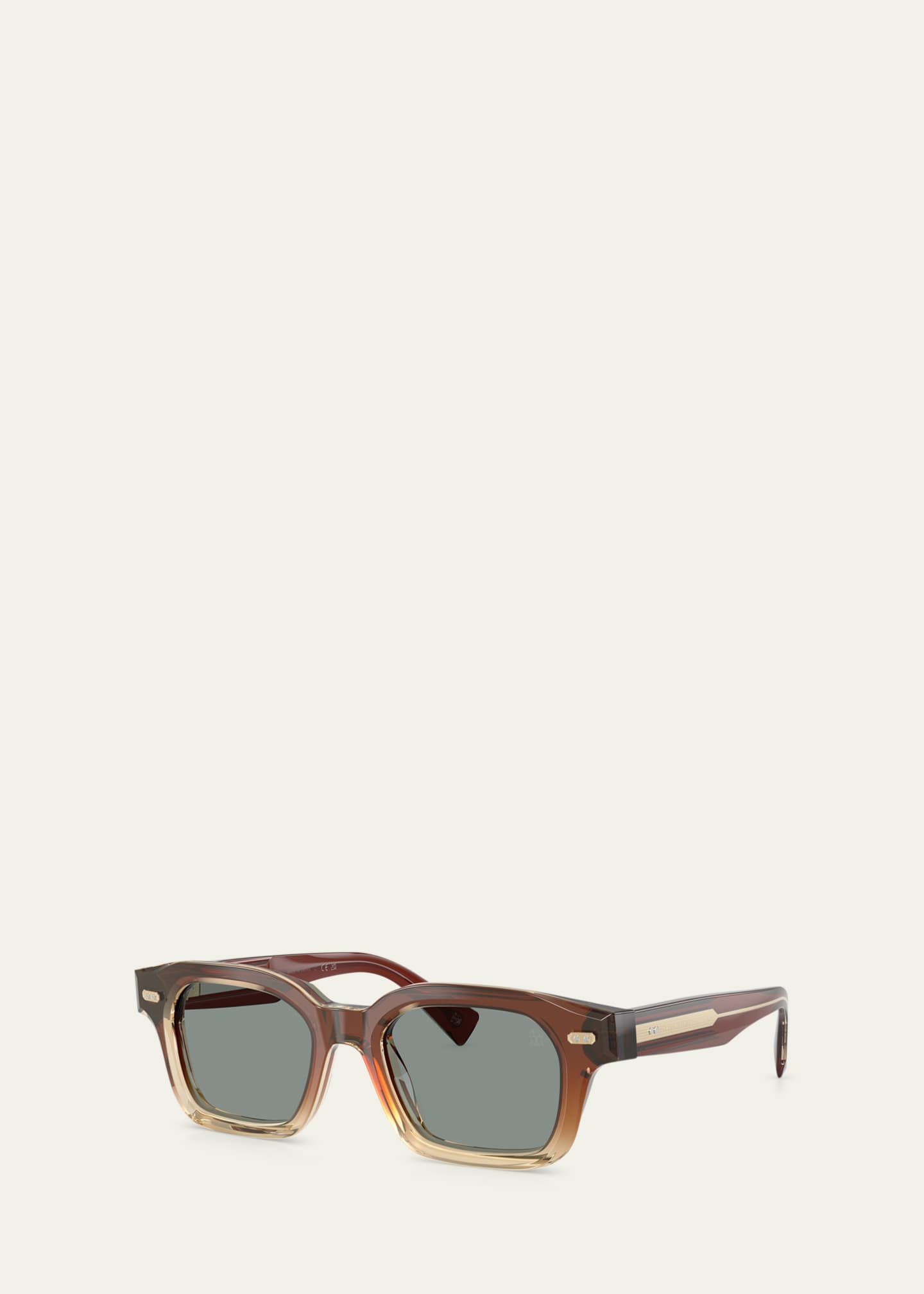 Brunello Cucinelli Men's BC4018S Rectangular Sunglasses Image 2 of 4