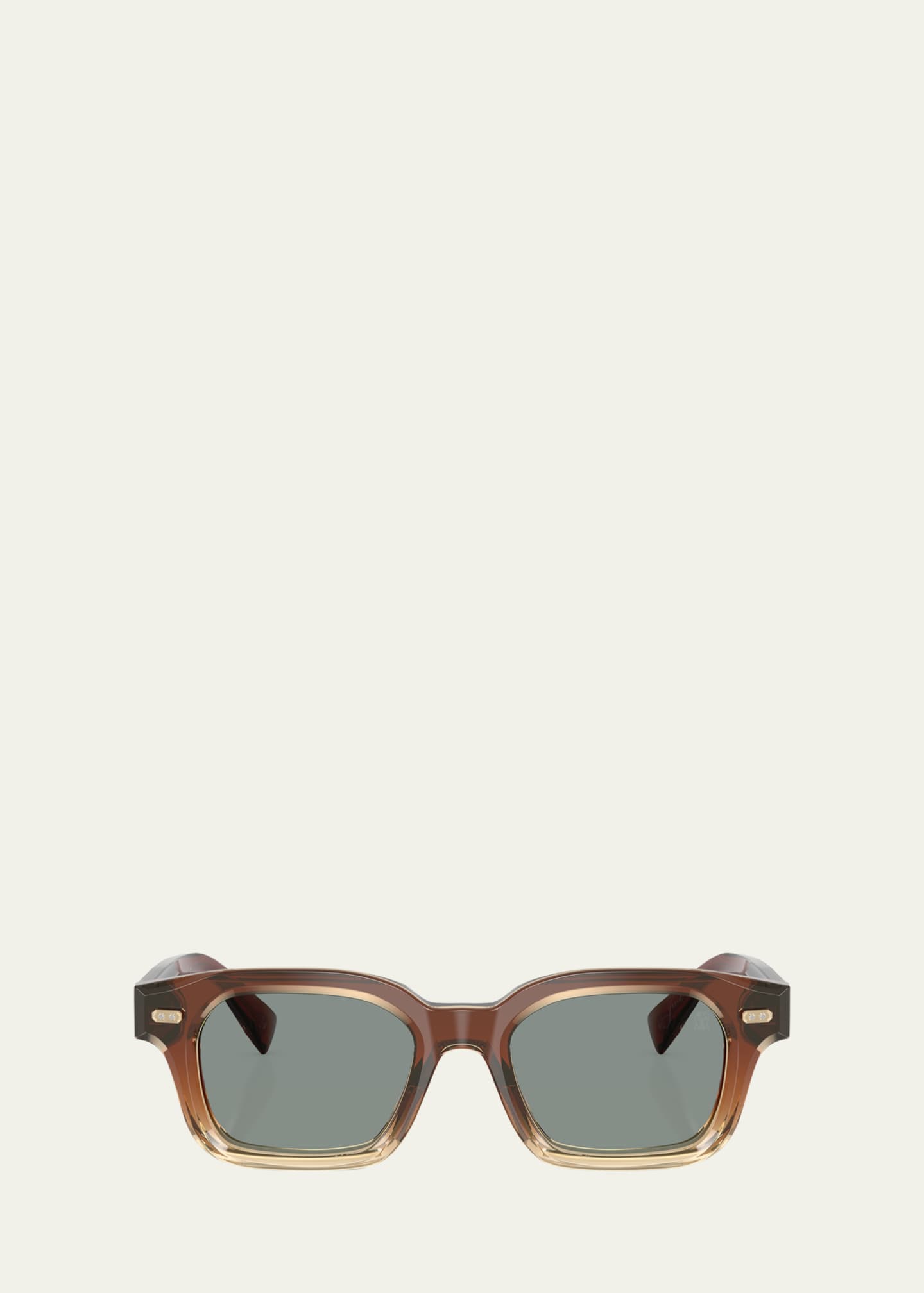 Brunello Cucinelli Men's BC4018S Rectangular Sunglasses Image 1 of 4