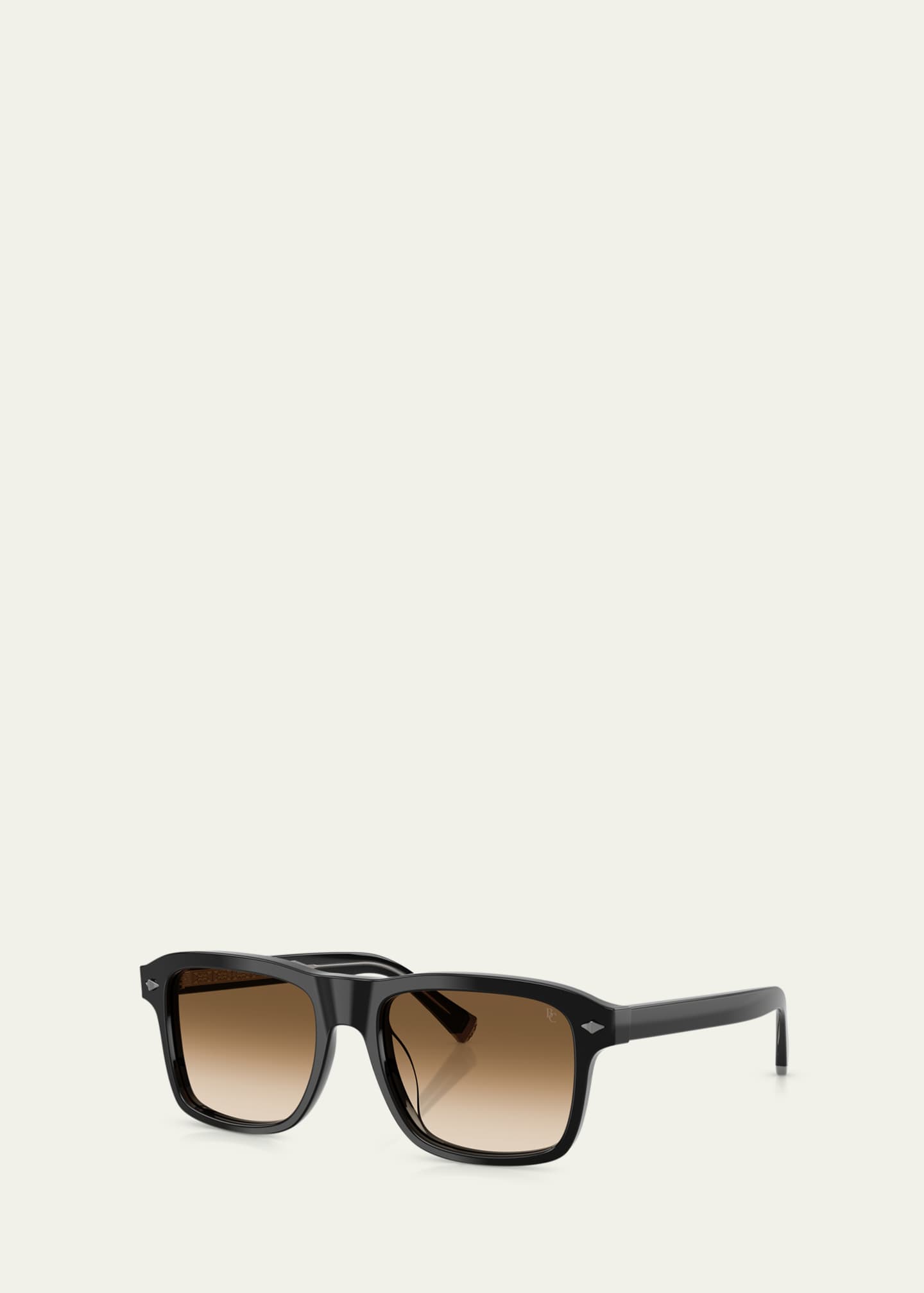 Brunello Cucinelli Men's BC4014S Acetate Rectangle Sunglasses Image 2 of 3