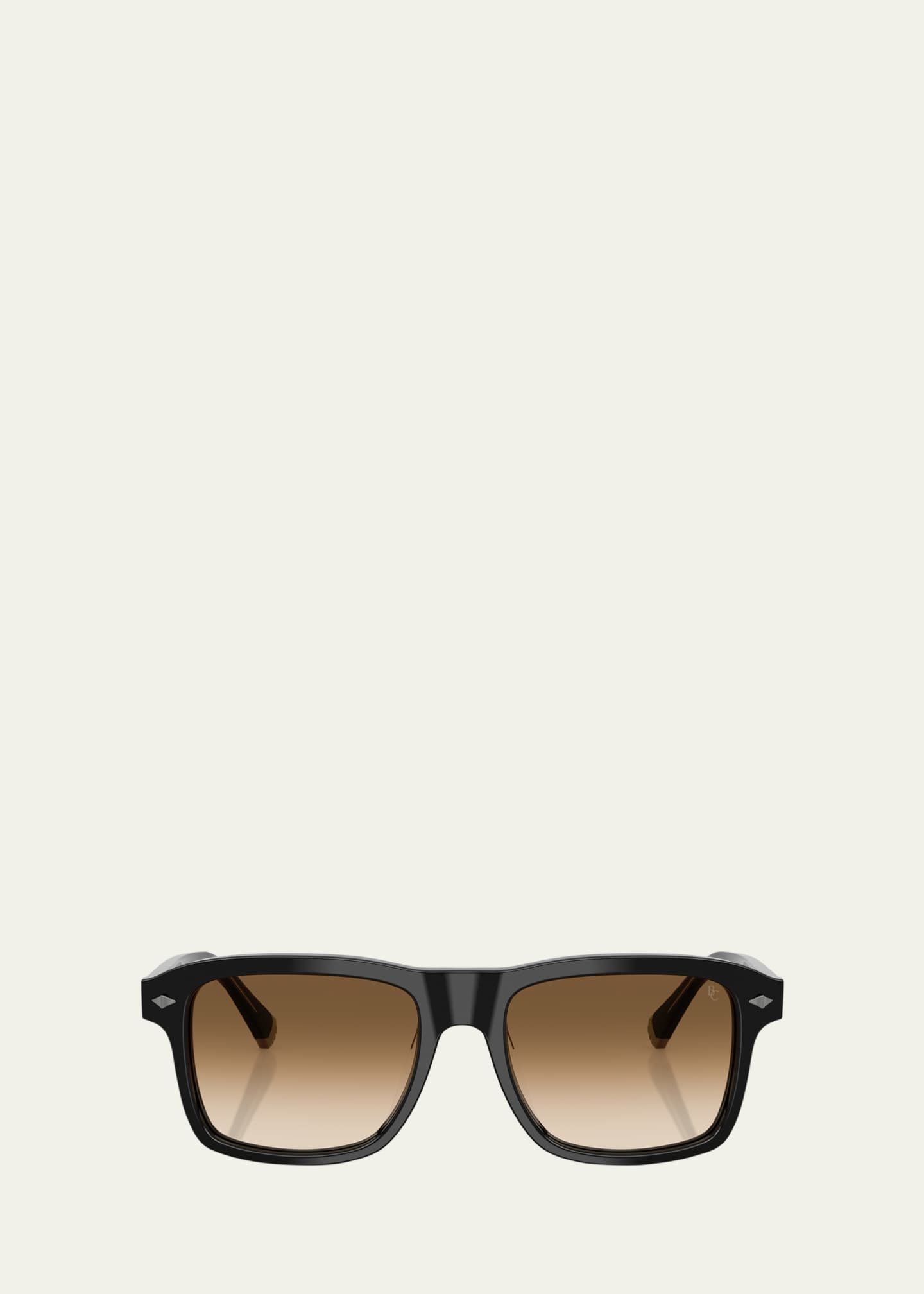 Brunello Cucinelli Men's BC4014S Acetate Rectangle Sunglasses Image 1 of 3