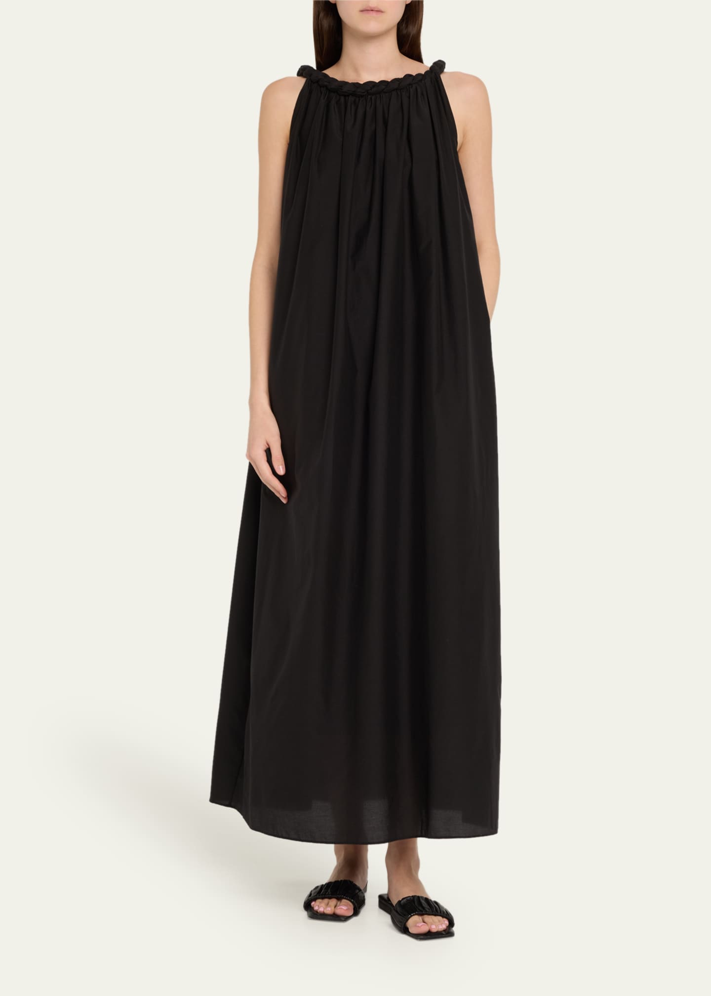 Loulou Studio Kika Long Gathered Dress Image 2 of 5