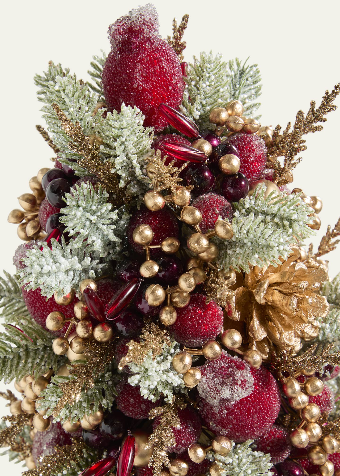 18" Glittering Garnet Tree Christmas Decoration