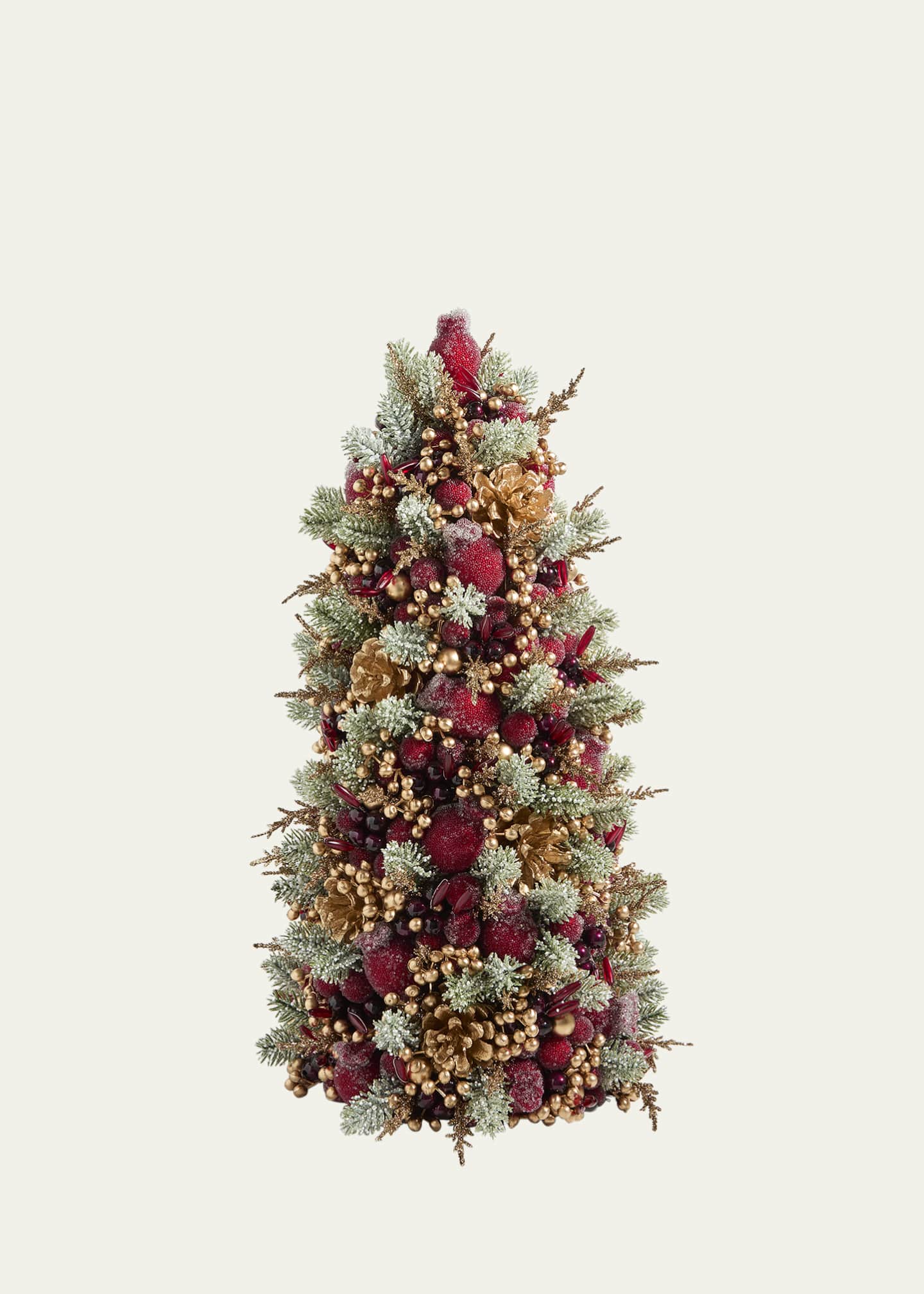 18" Glittering Garnet Tree Christmas Decoration