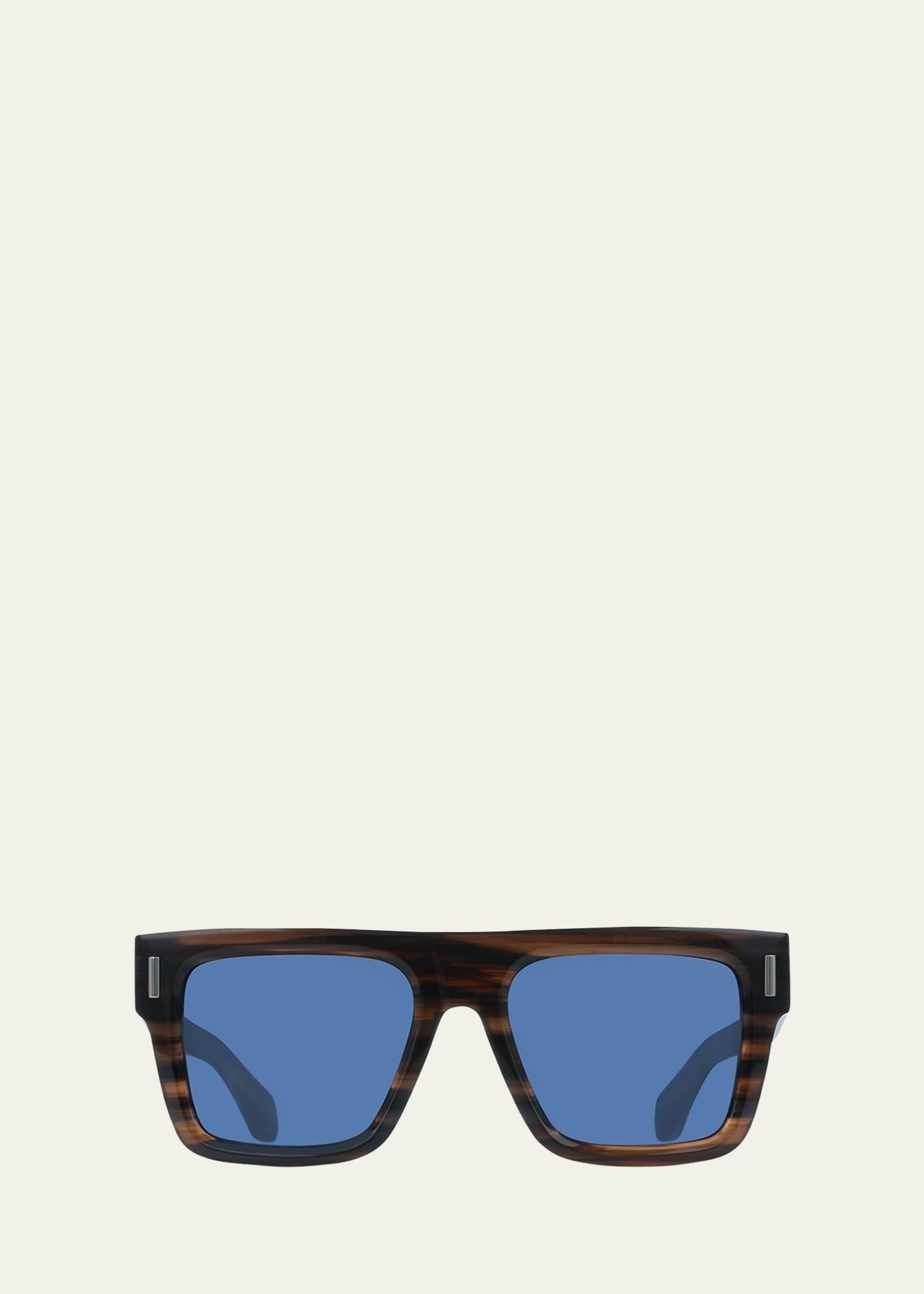 Ferragamo Men's Rivets Acetate Square Sunglasses - Bergdorf Goodman