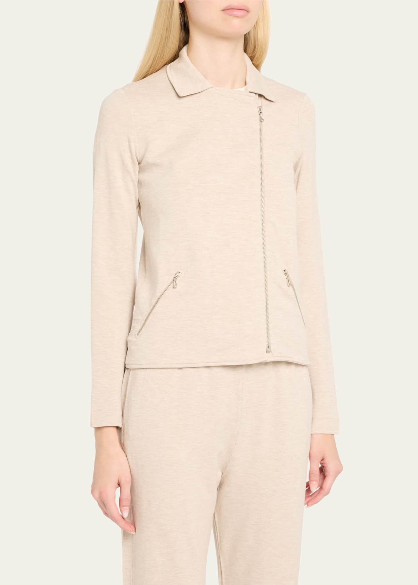 Majestic Filatures Zip-Front French Terry Moto Jacket - Bergdorf