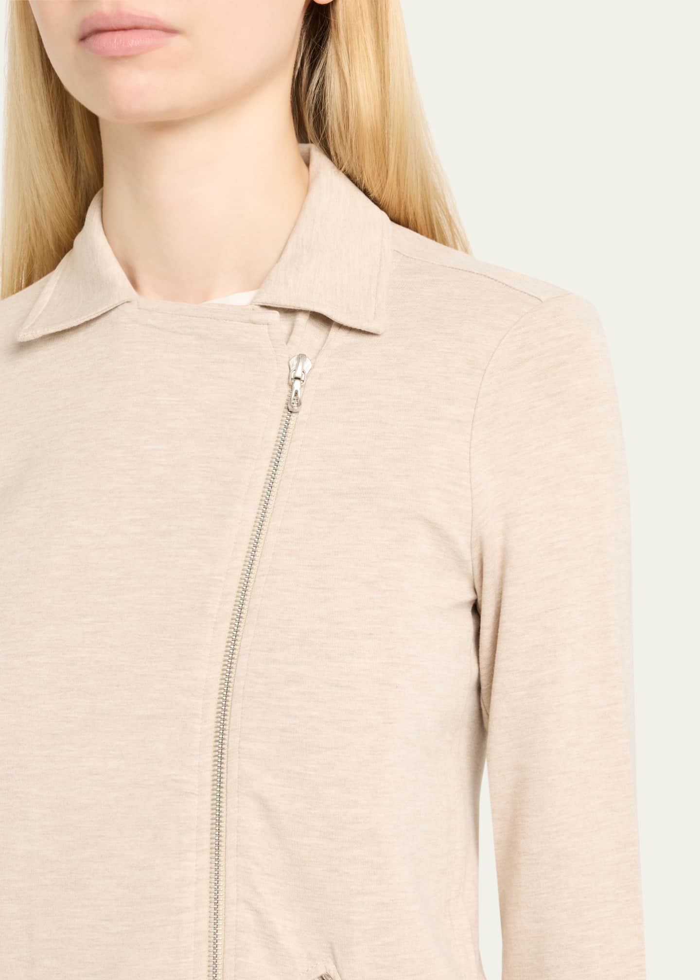 Majestic Filatures Zip-Front French Terry Moto Jacket - Bergdorf