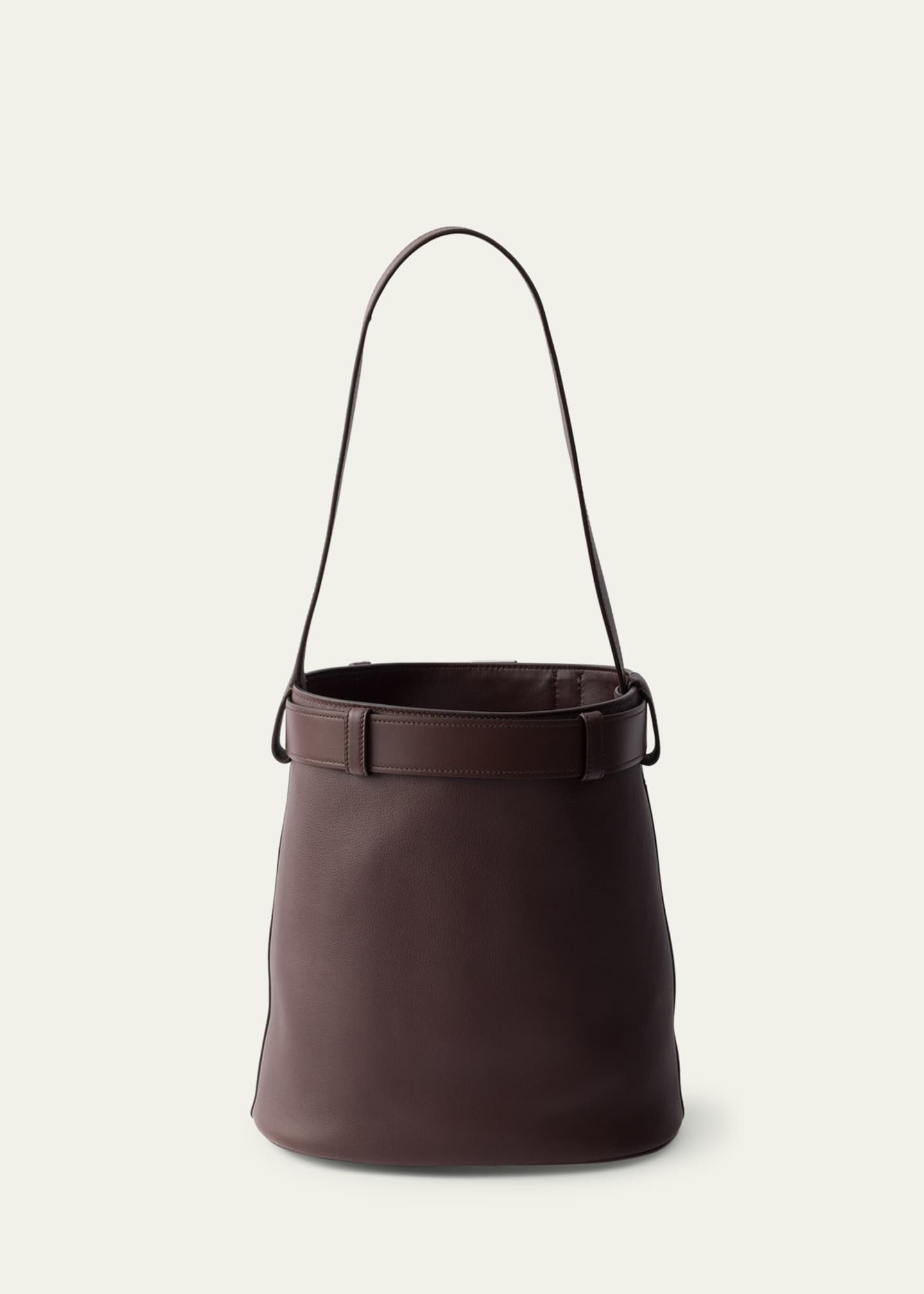 Prada Buckle Leather Bucket Bag Image 2 of 3